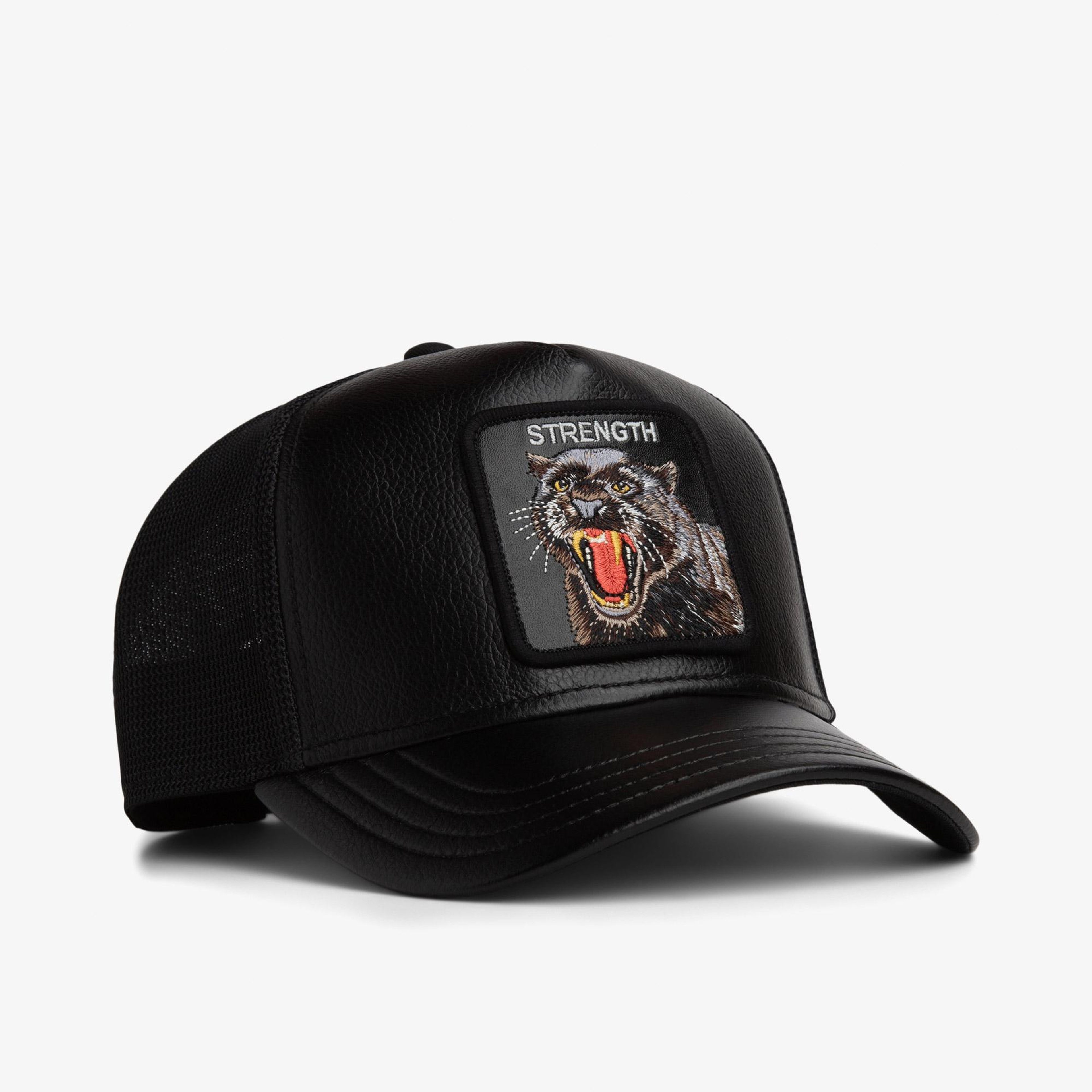 Goorin Bros Faux Leather Panther Unisex Siyah Şapka