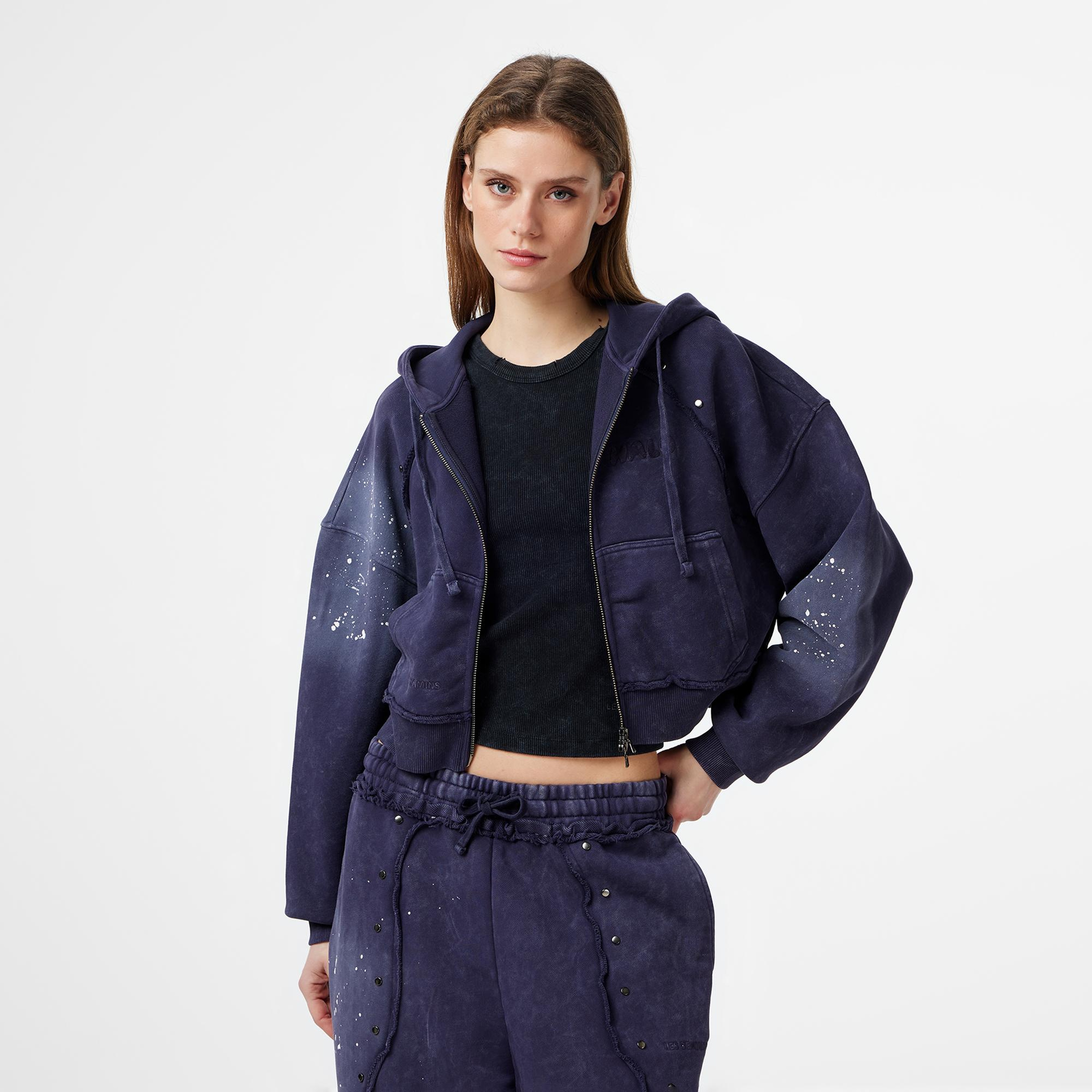 Les Benjamins Regular Fit Kadın Mor Sweatshirt