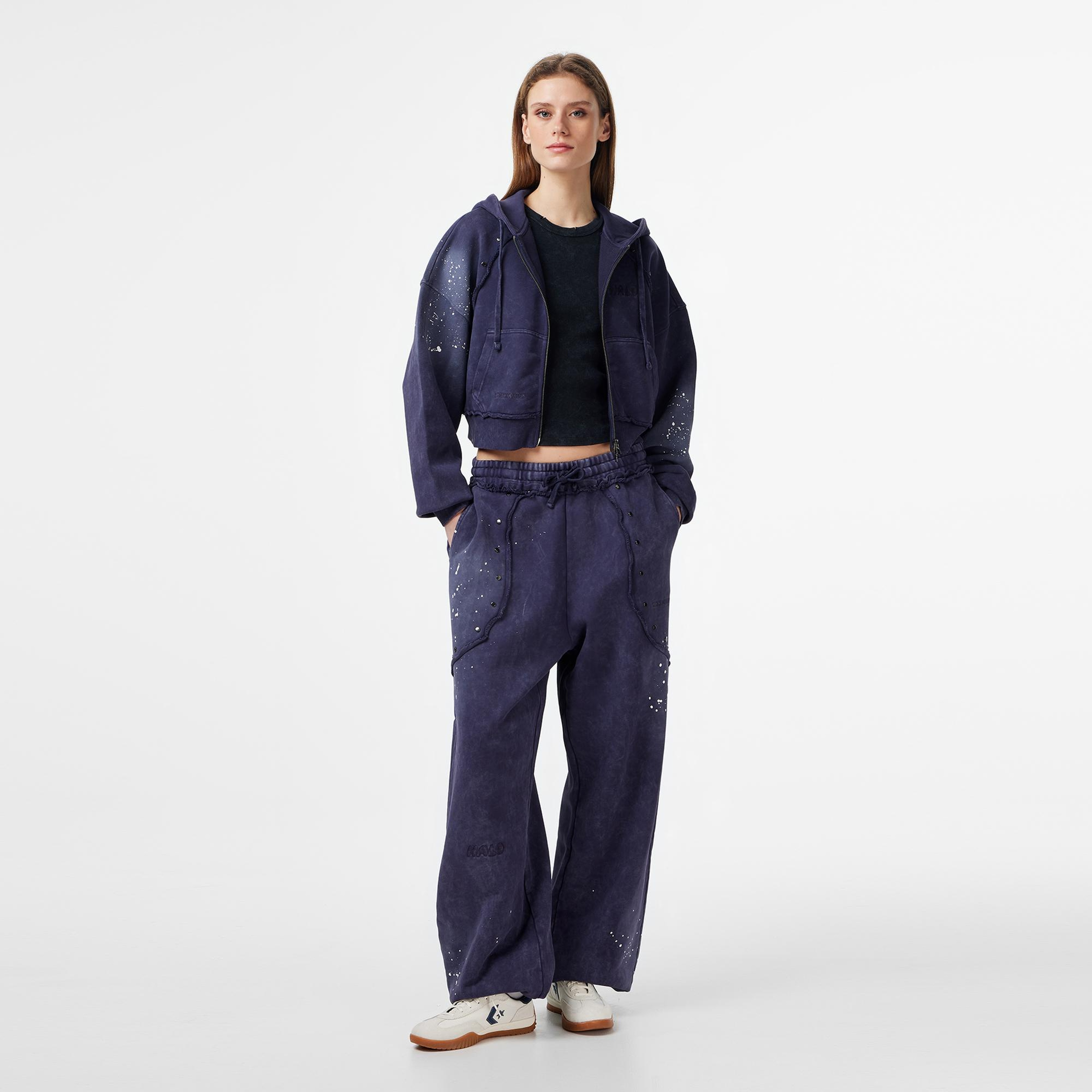 Les Benjamins Regular Fit Kadın Mor Sweatshirt