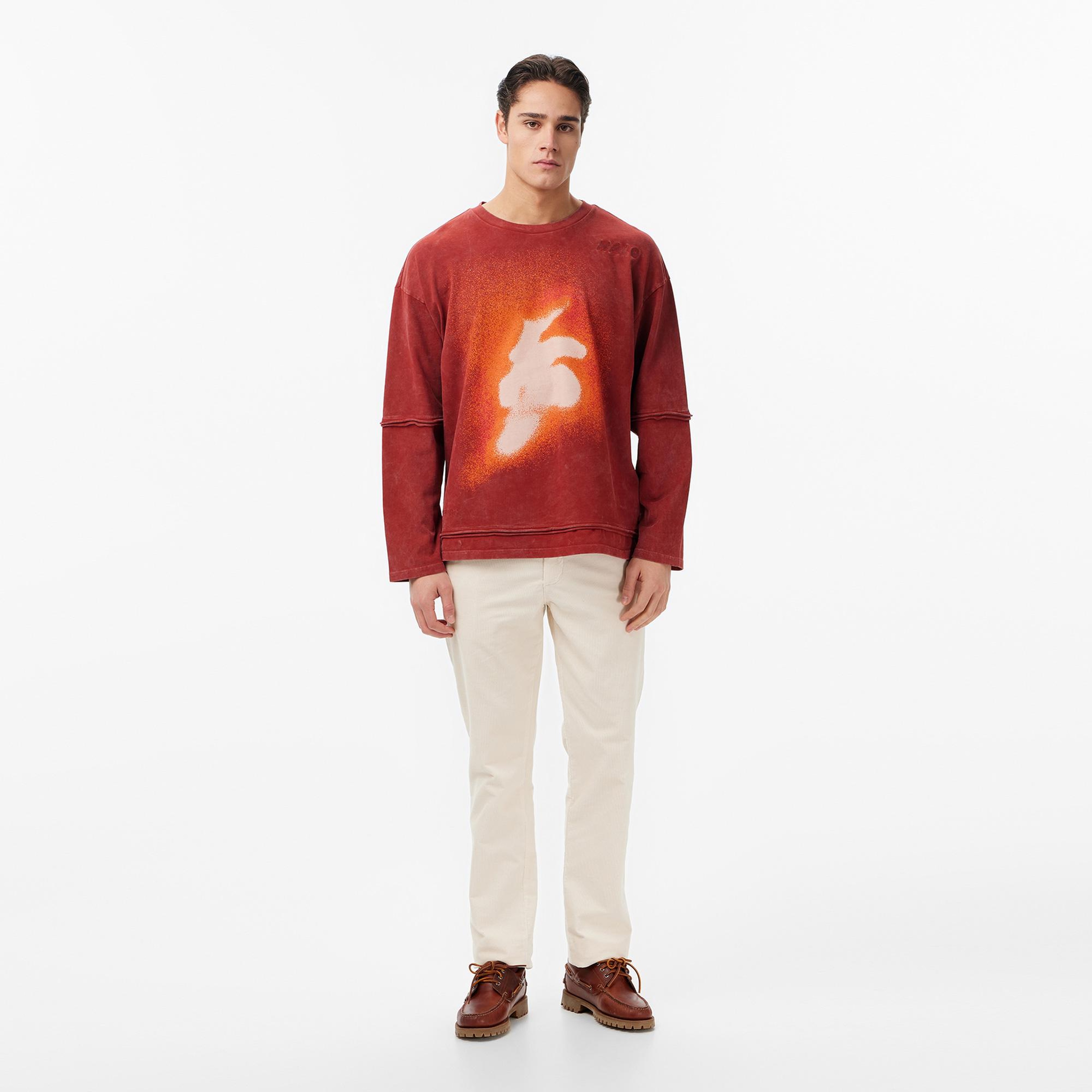 Les Benjamins Regular Fit Erkek Bordo T-Shirt