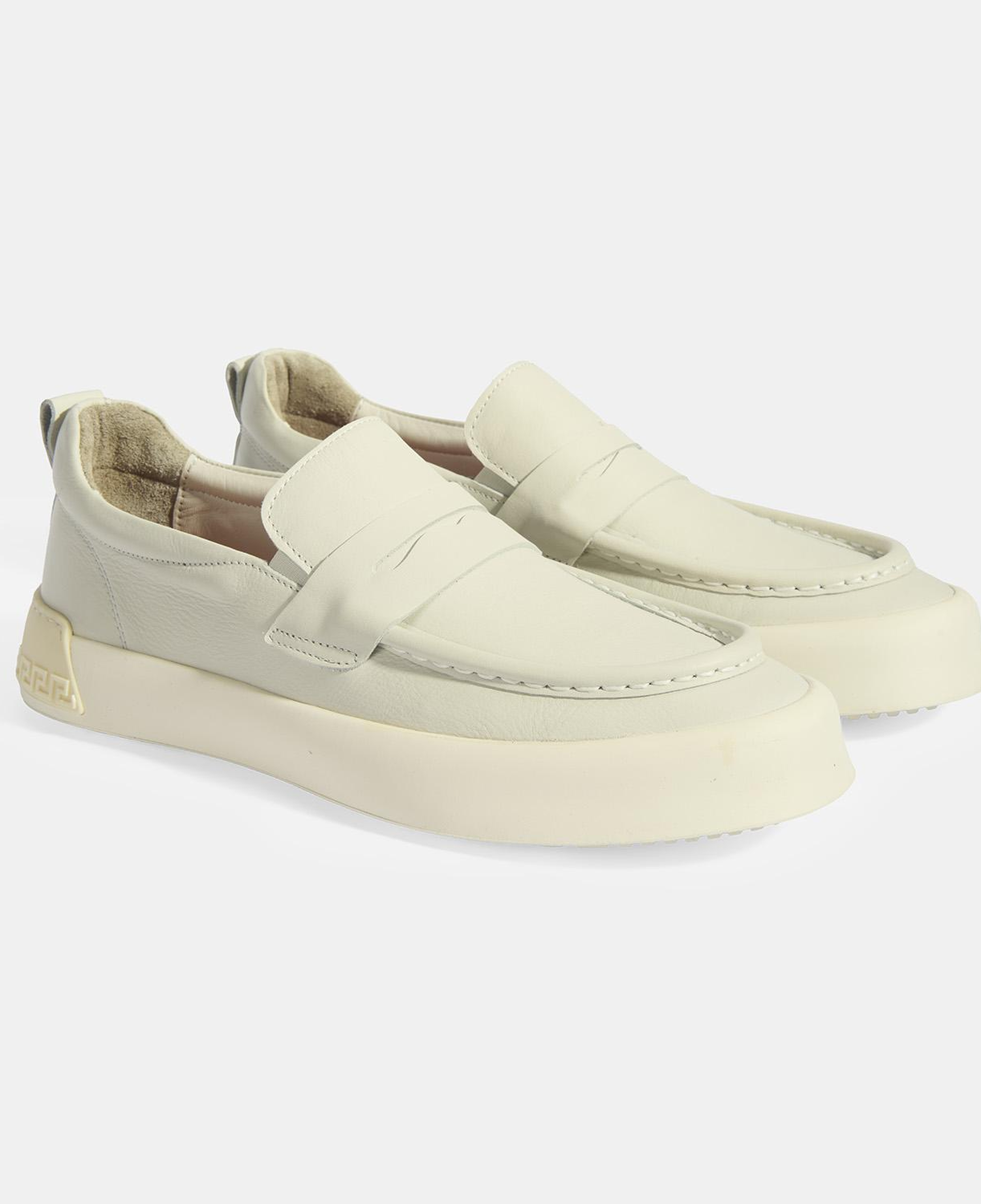 Erkek Krem Slip-On Deri Loafer