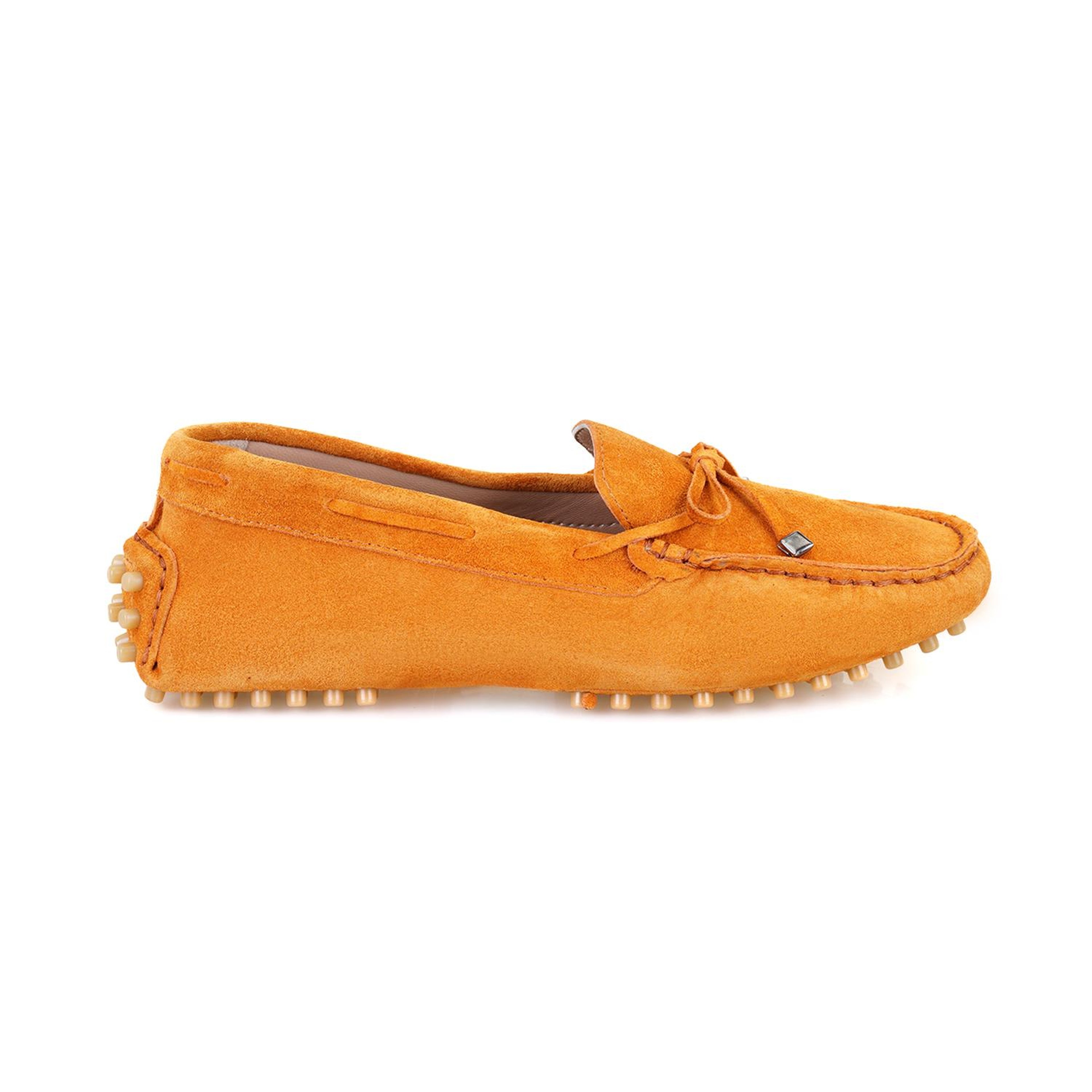 Kadın Sarı Deri Loafer