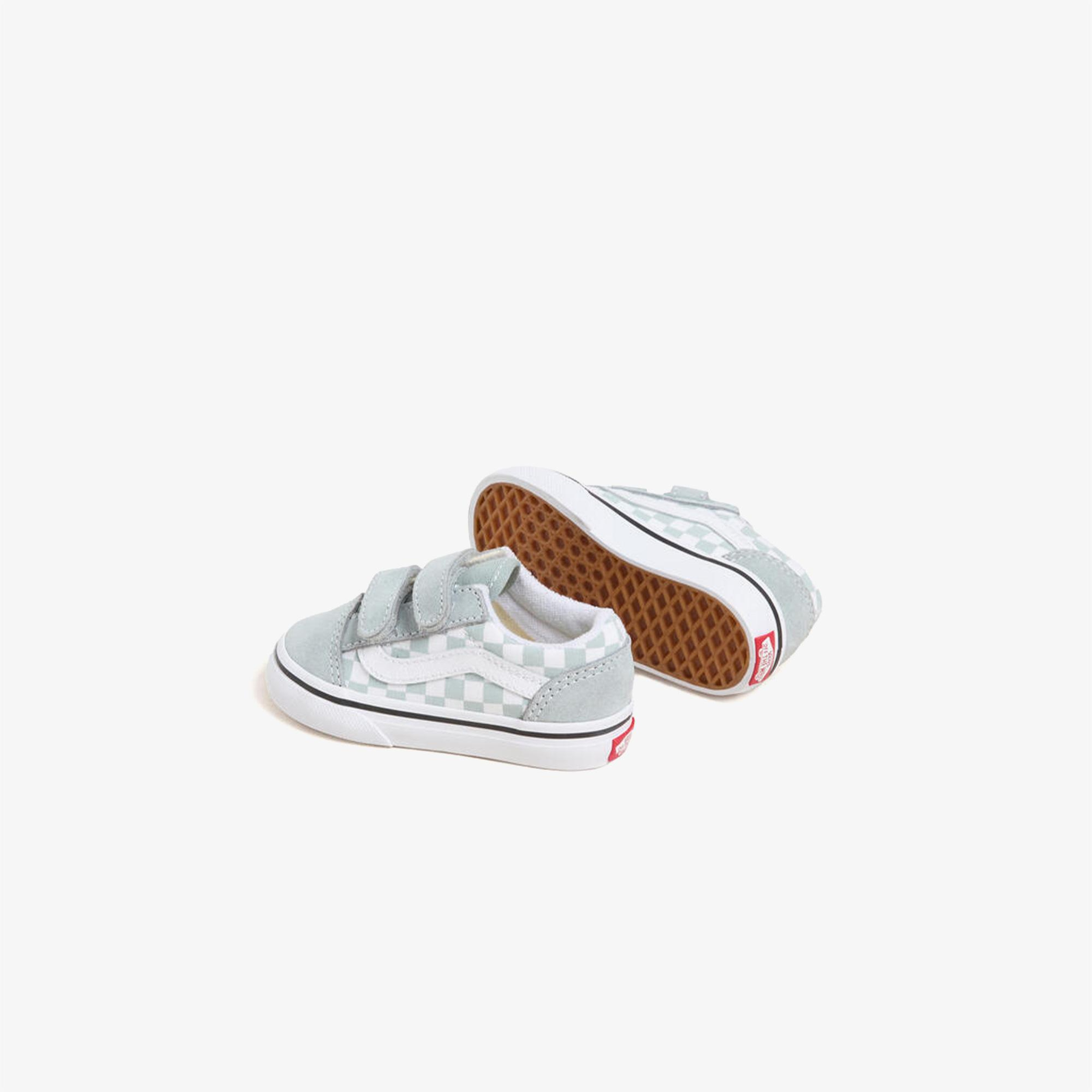 Vans Old Skool V Checkerboard Bebek Yeşil Sneaker
