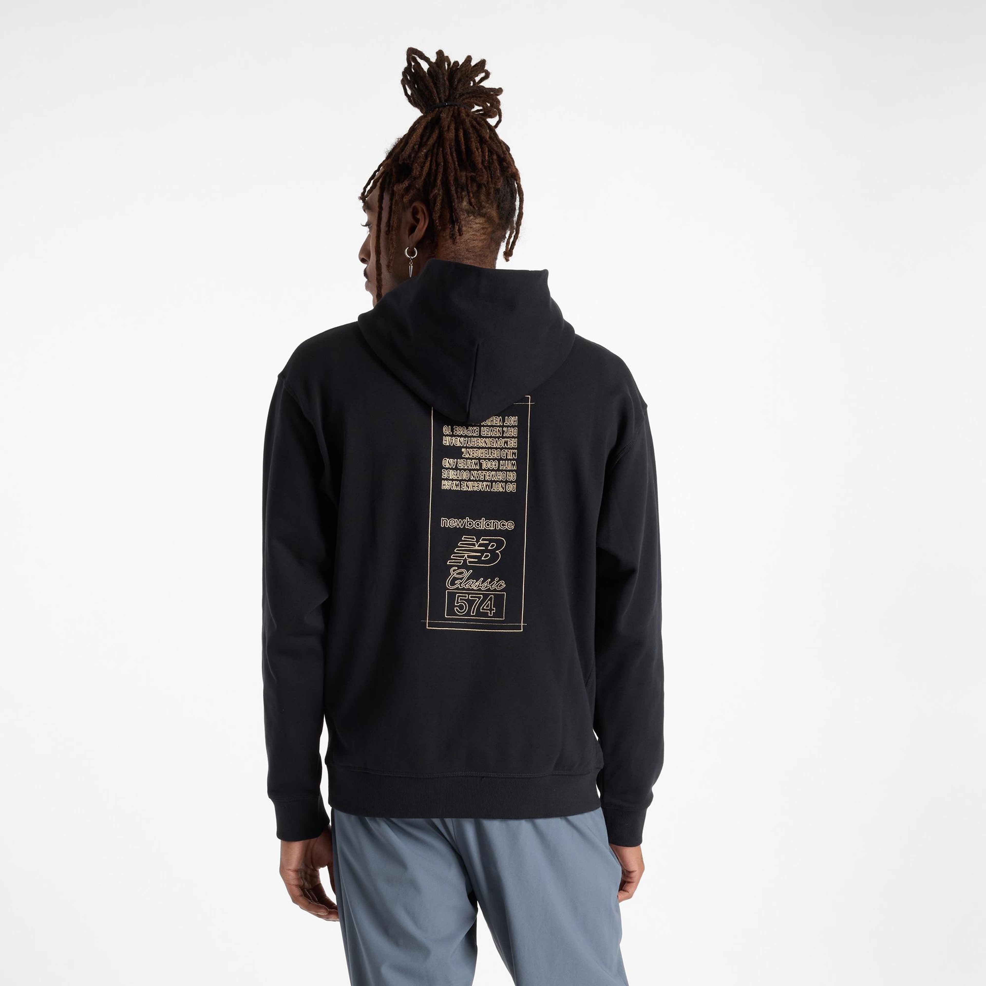 New Balance French Terry 574 Erkek Lacivert Hoodie