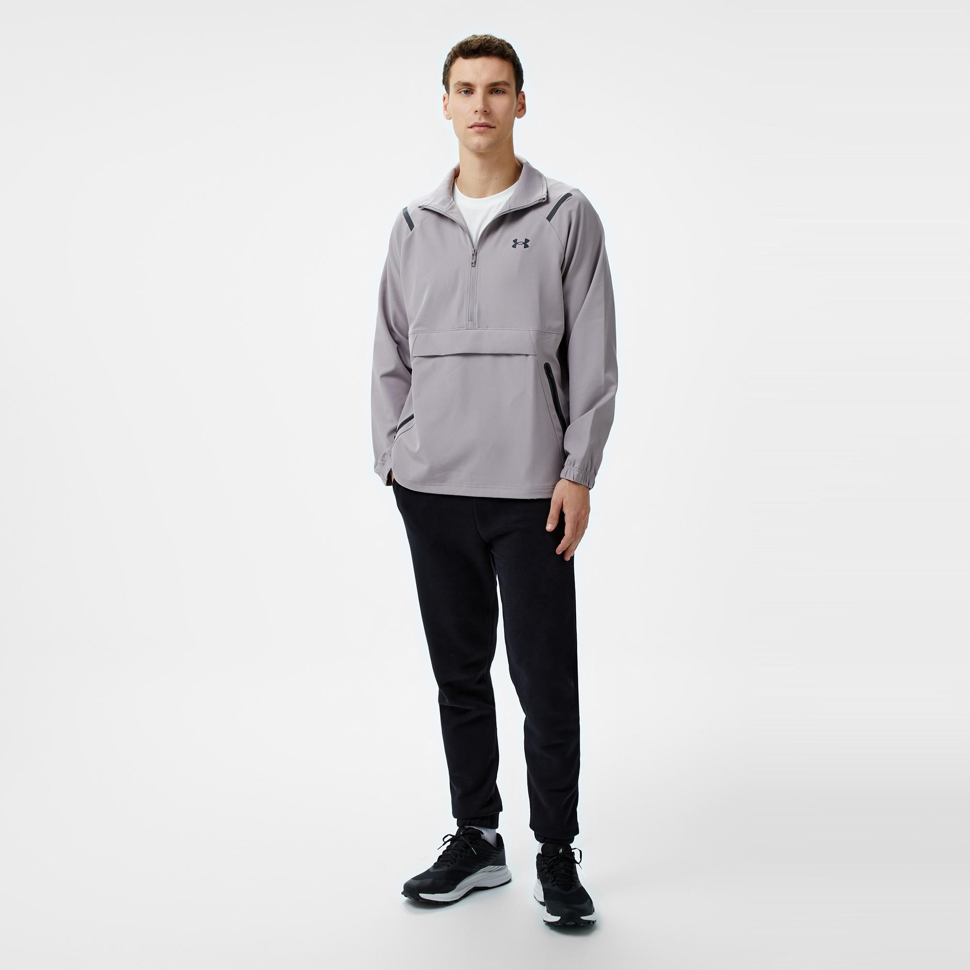 Under Armour Unstoppable Anorak LC Erkek Gri Sweatshirt