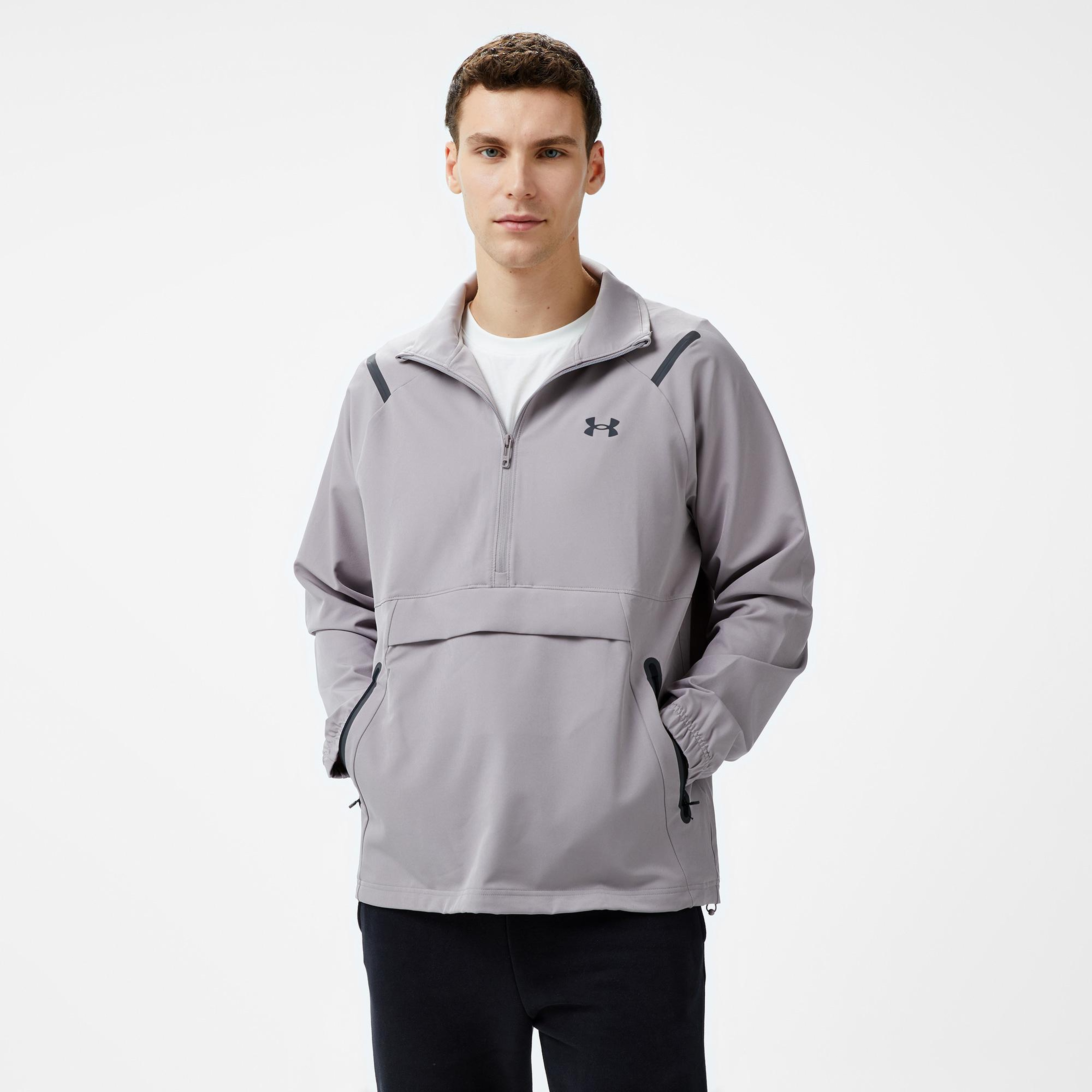 Under Armour Unstoppable Anorak LC Erkek Gri Sweatshirt