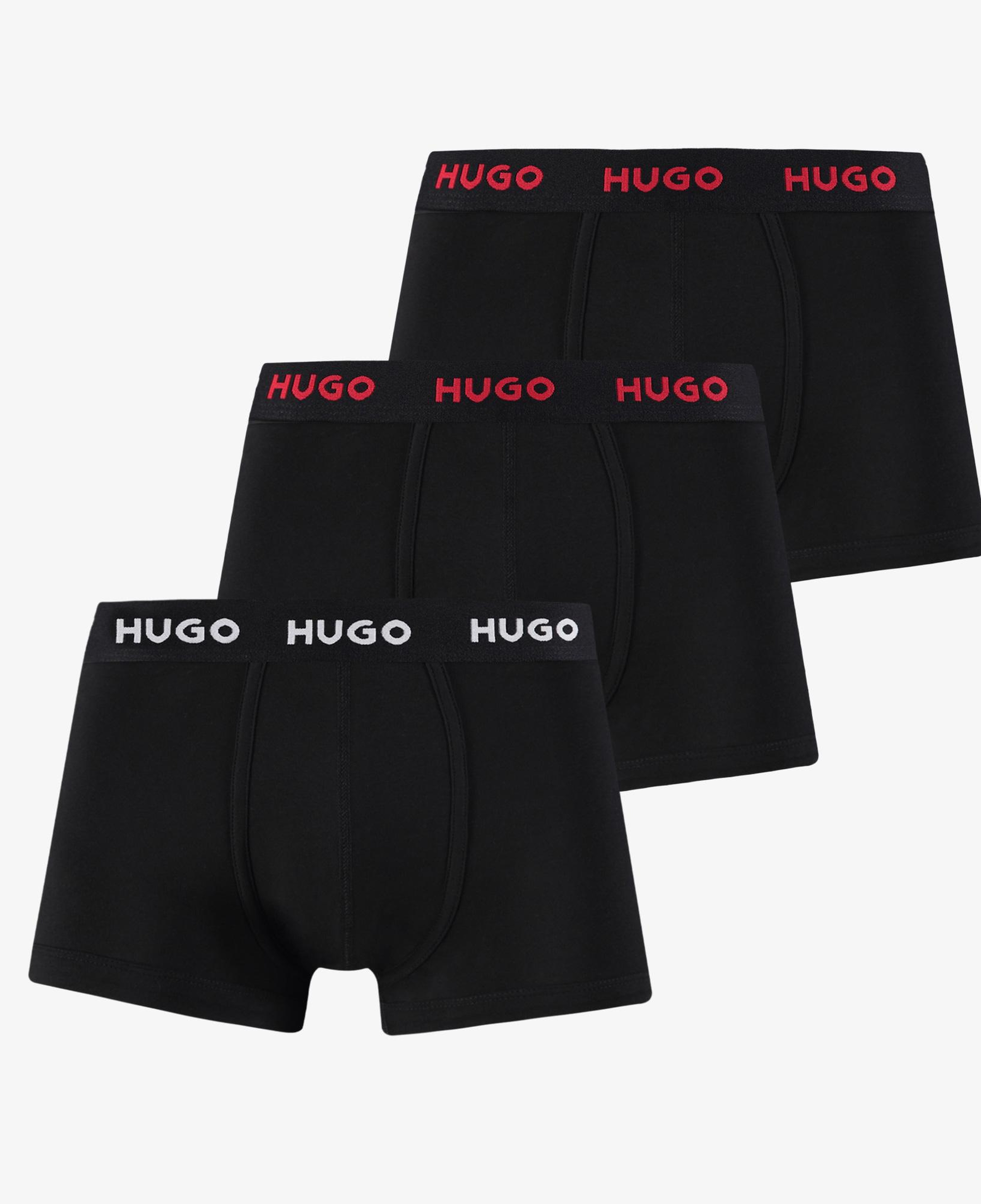 Hugo 3'lü Trunk   Erkek Siyah Boxer