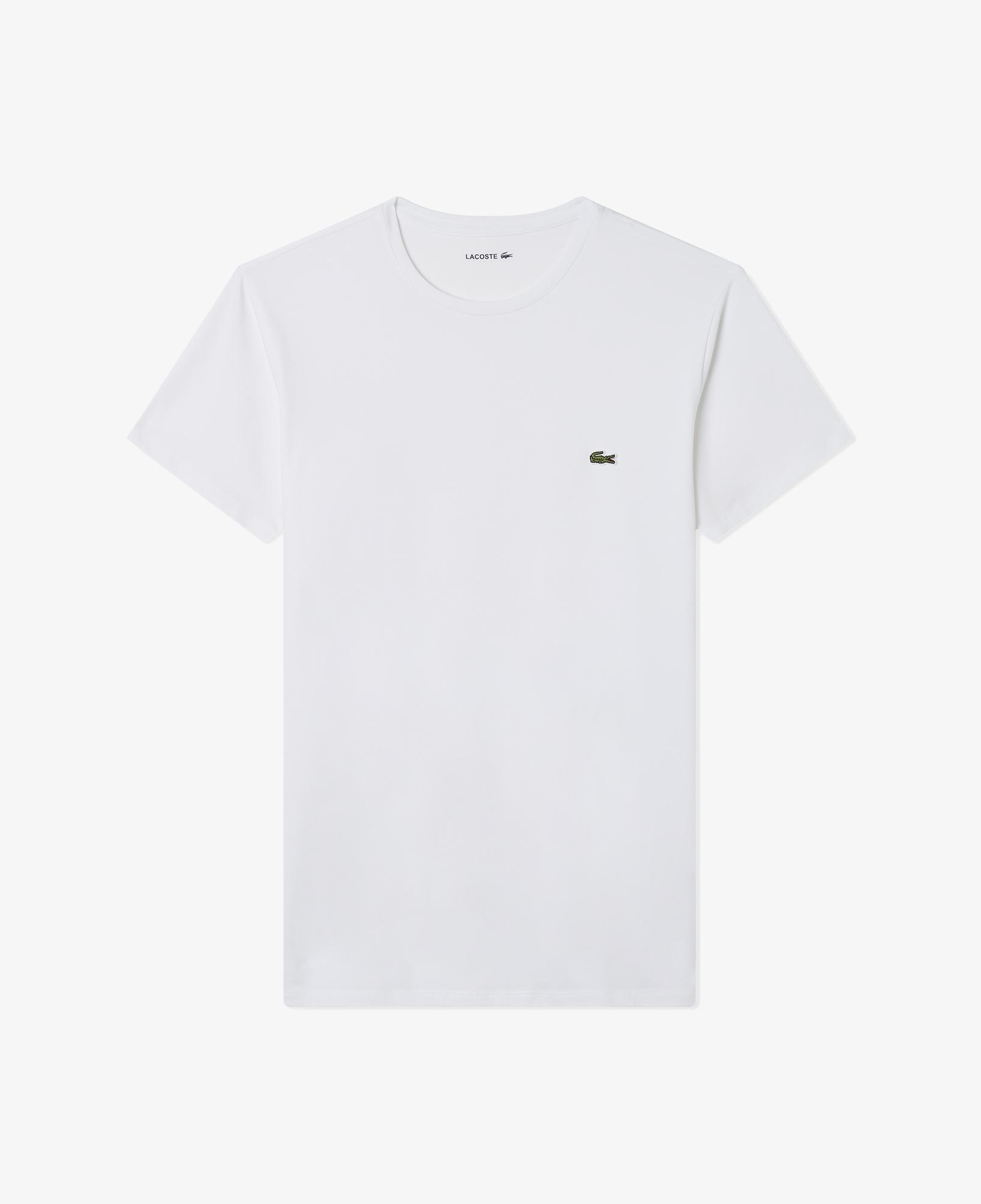 Lacoste Erkek Slim Fit Bisiklet Yaka Beyaz T-Shirt