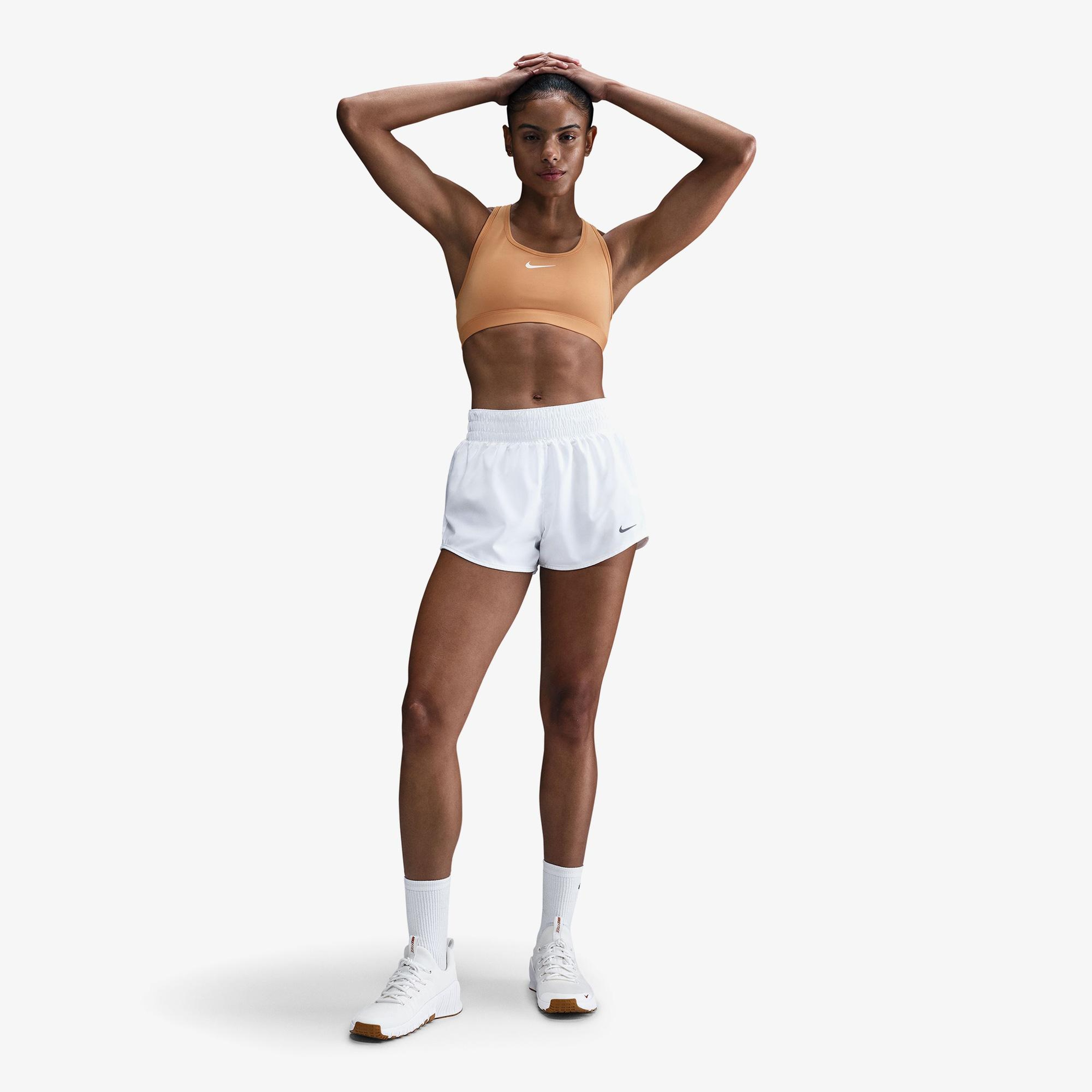 Nike Swoosh Medium Support Kadın Turuncu Bra