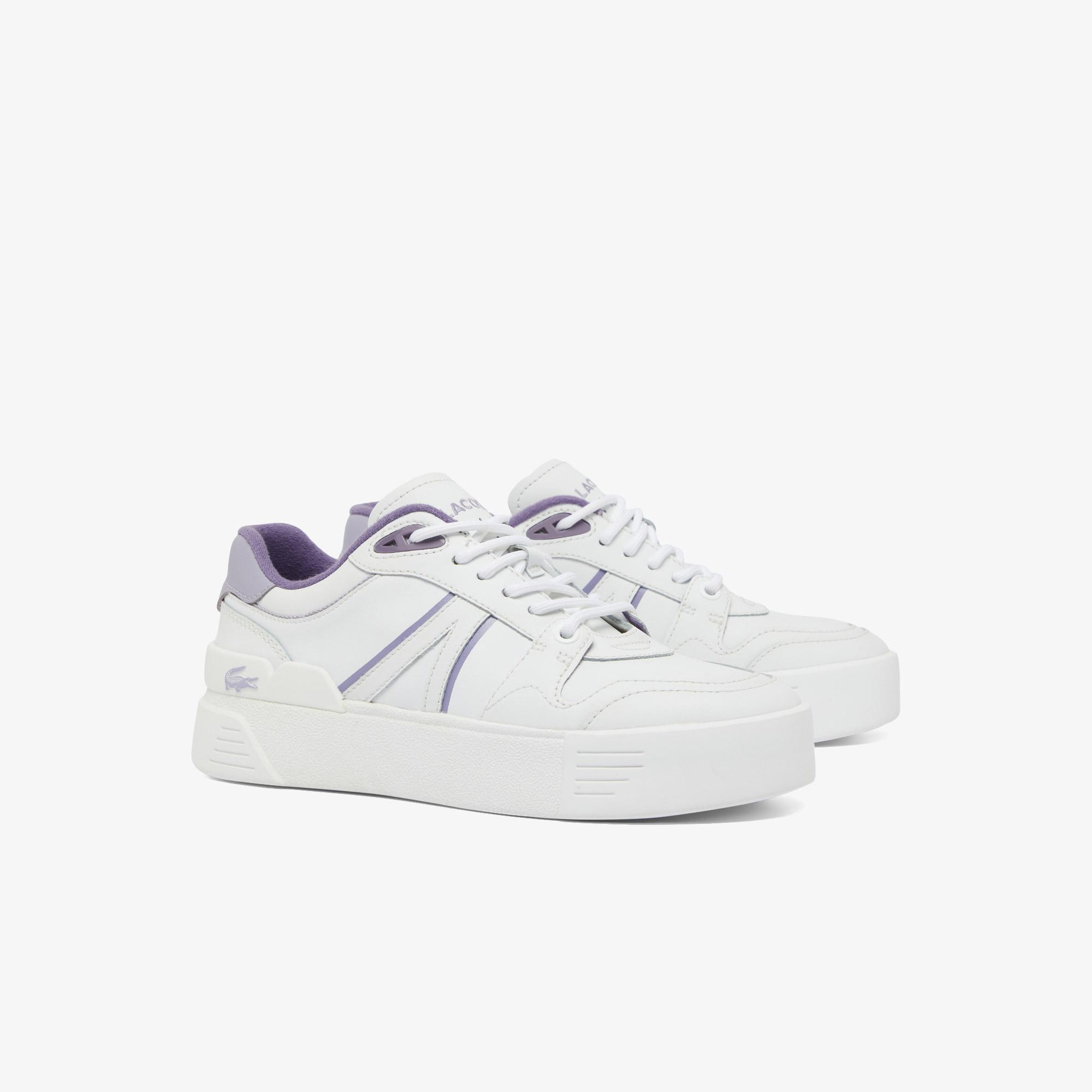 Lacoste L002 Evo Kadın Beyaz/Mor Sneaker