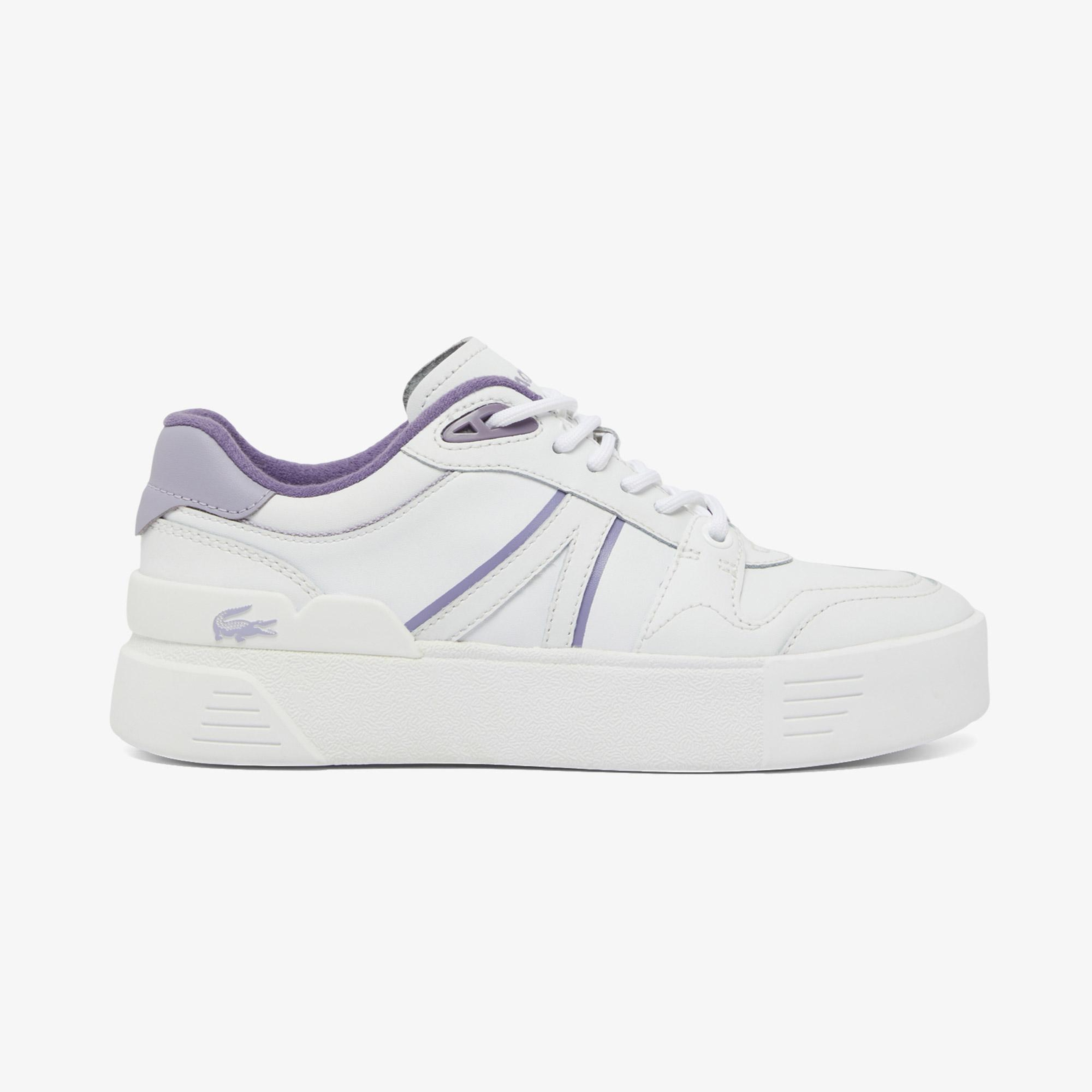Lacoste L002 Evo Kadın Beyaz/Mor Sneaker