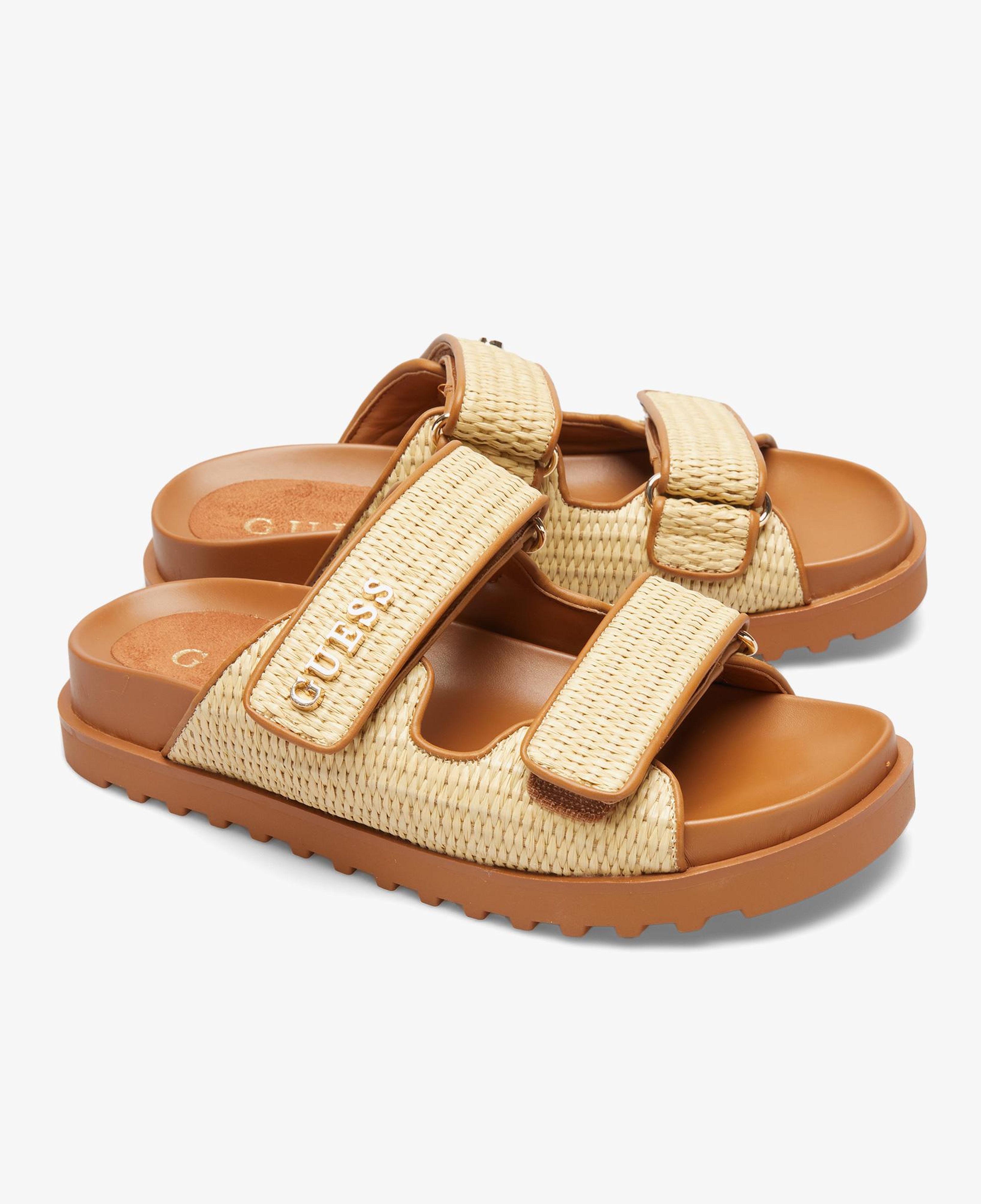 Guess Fadelizeide Printed Fabric Kadın Bej Terlik