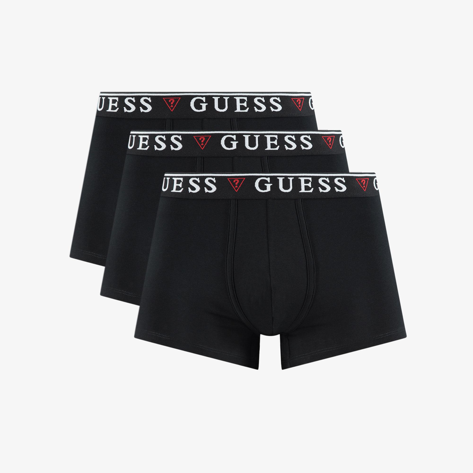Guess Erkek Siyah 3'lü Boxer Set