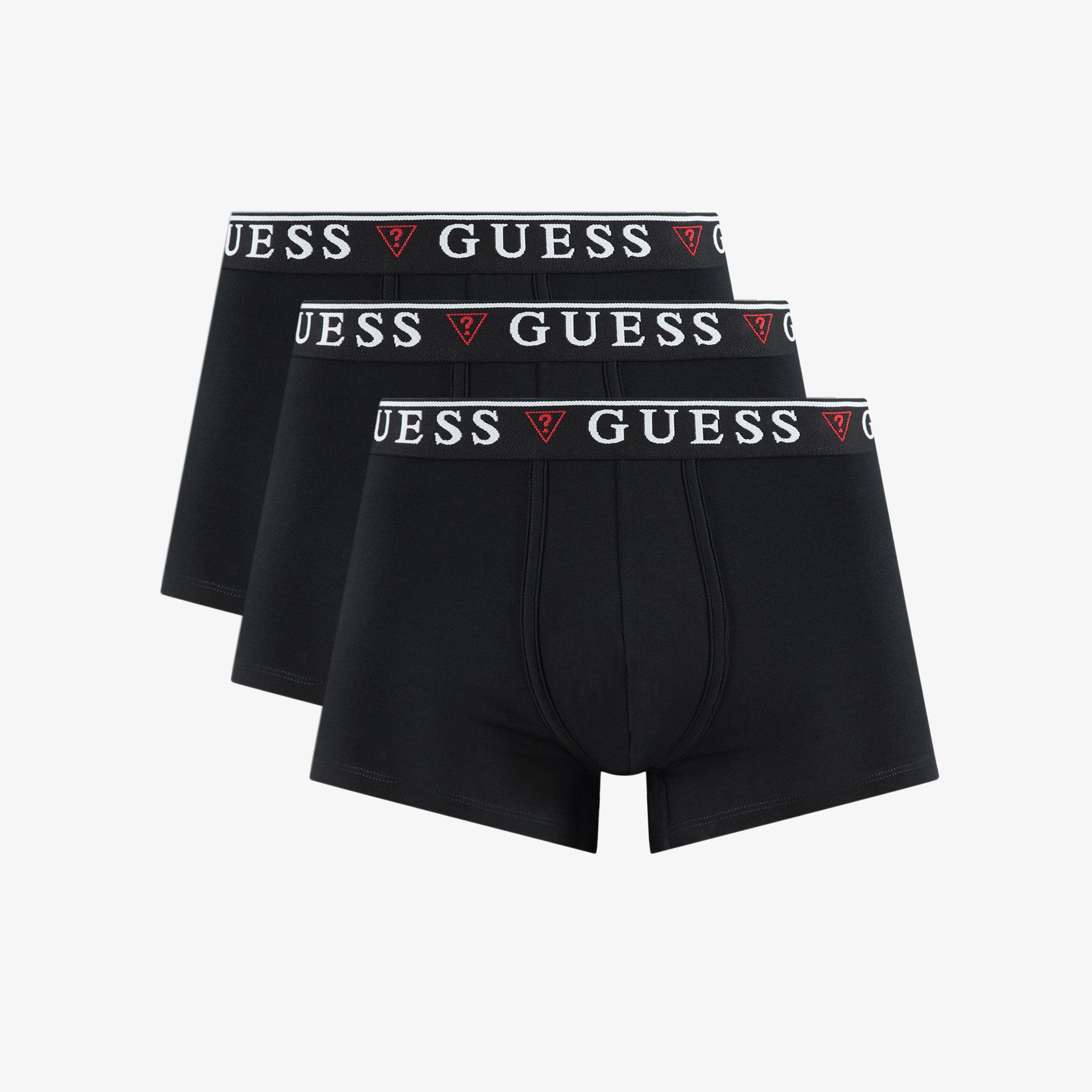 Guess Erkek Siyah 3'lü Boxer Set