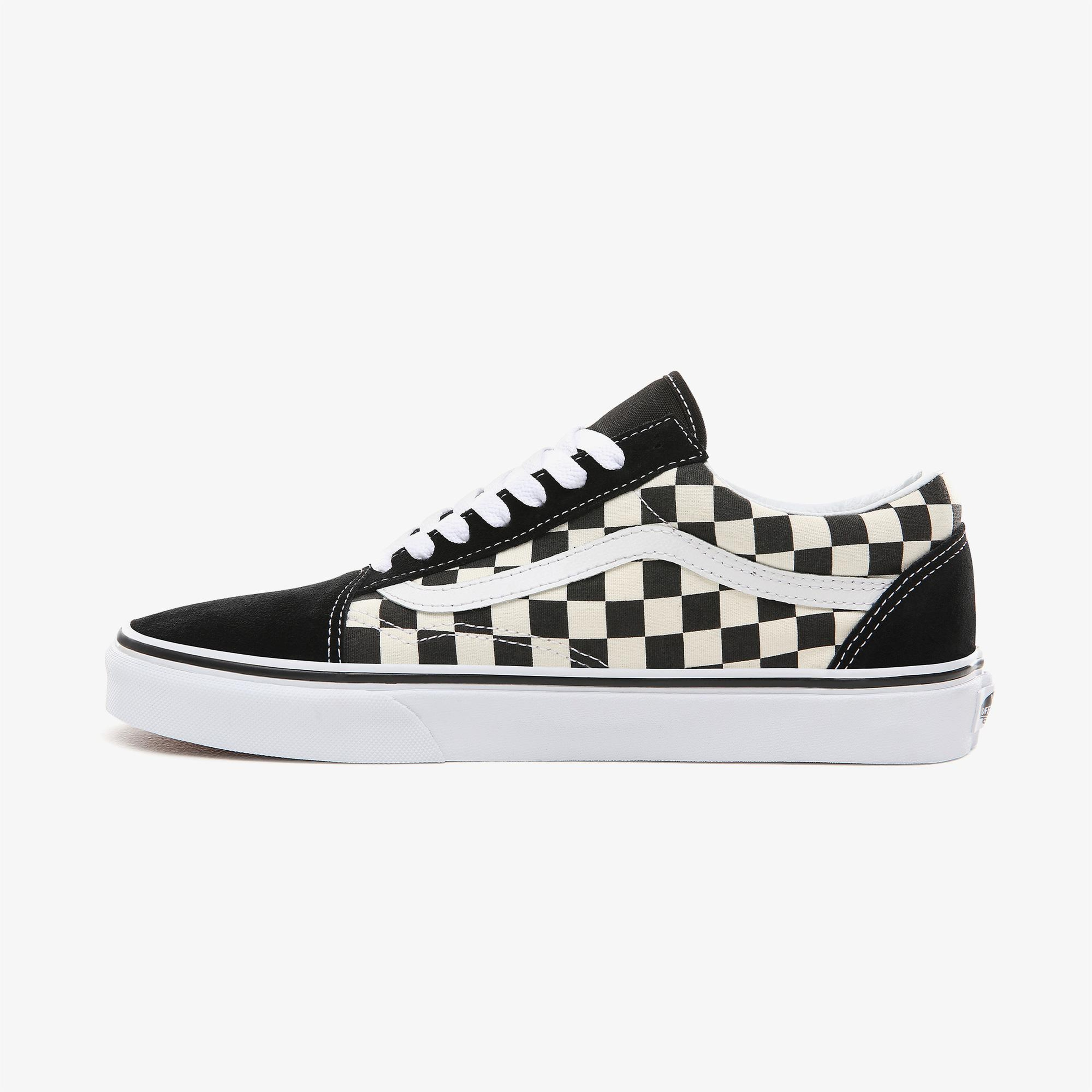 Vans Old Skool Unisex Damalı Siyah Sneaker