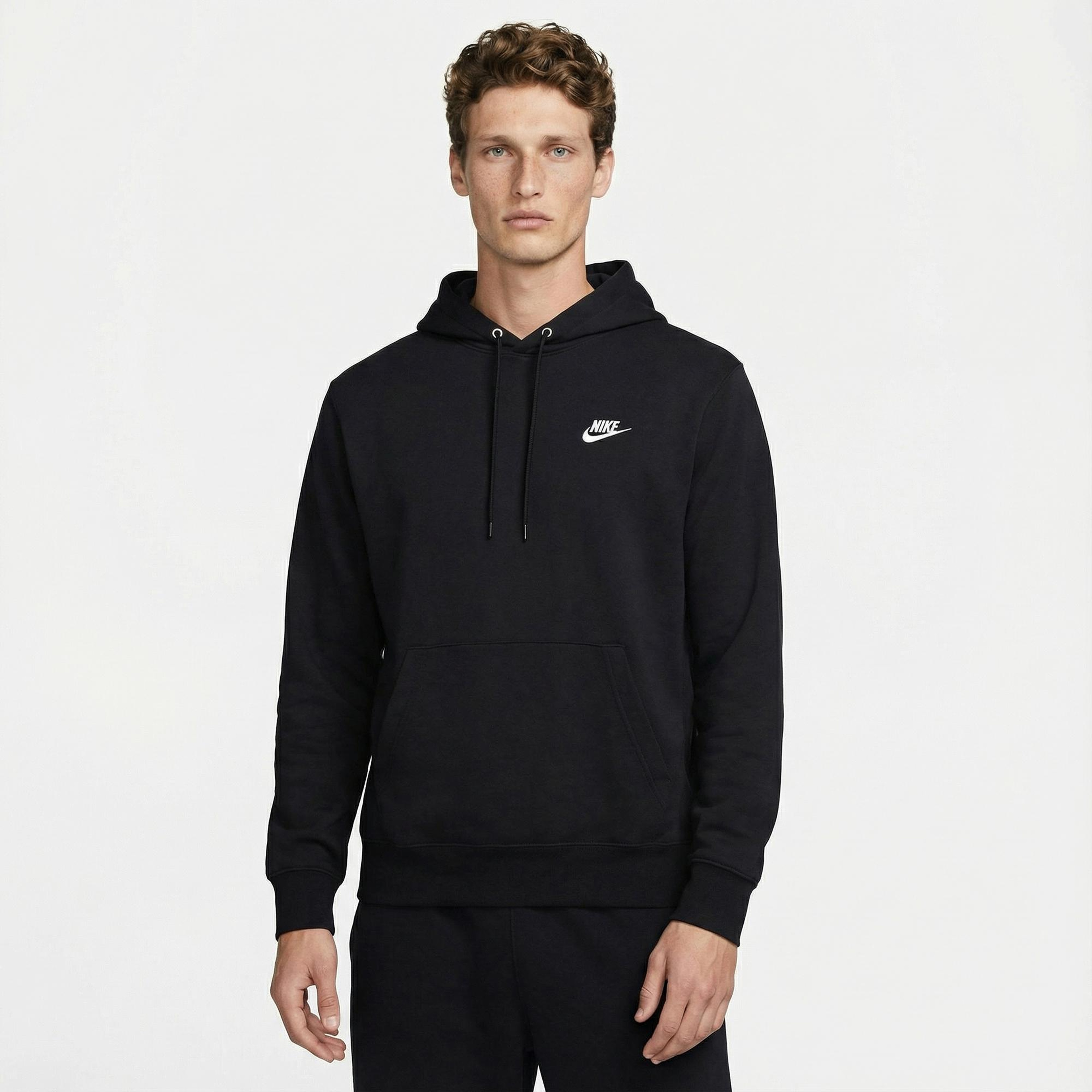 Nike Club Erkek Siyah Hoodie