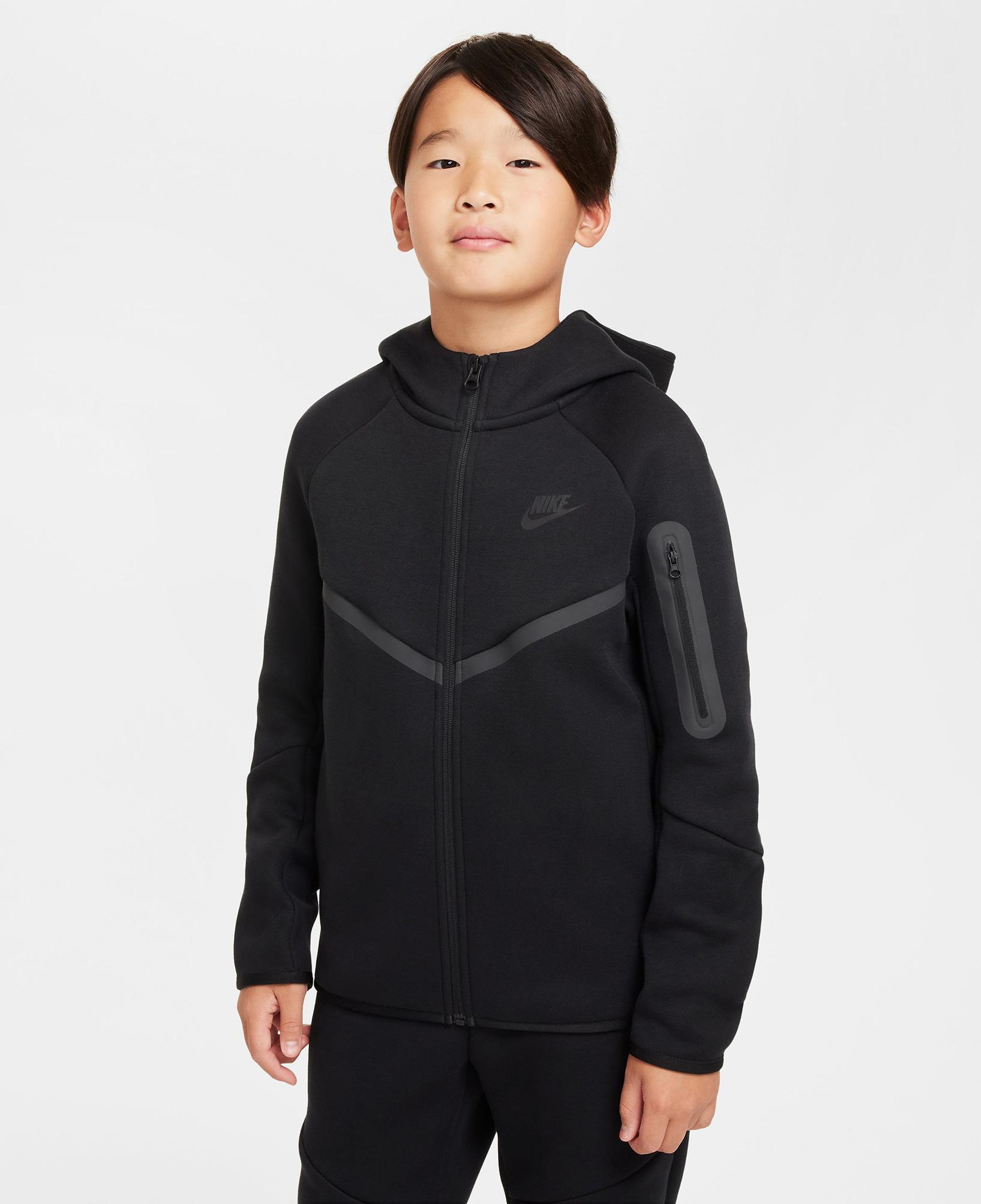 Nike Sportswear Tech Fleece Çocuk Siyah Eşofman Üstü