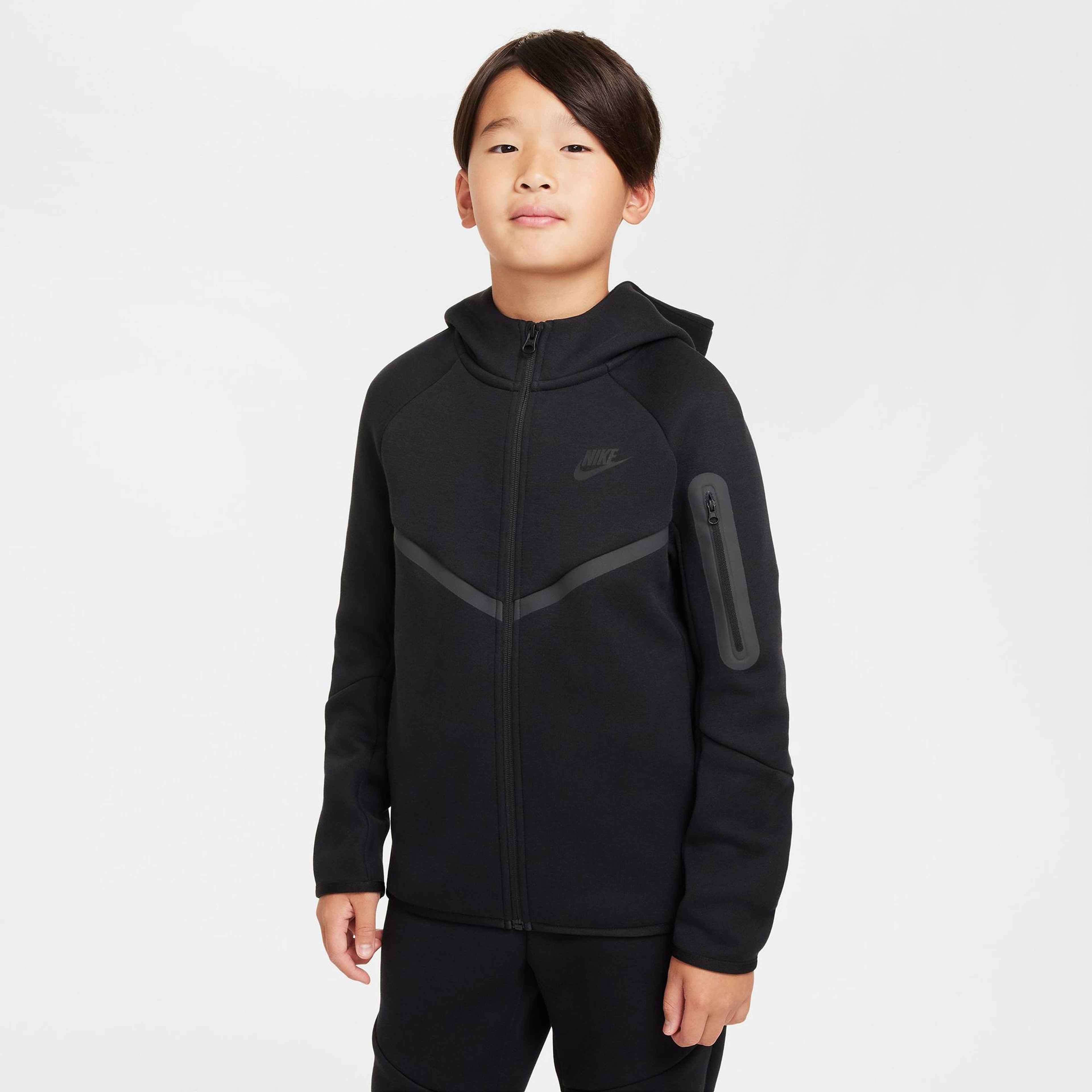Nike Sportswear Tech Fleece Çocuk Siyah Eşofman Üstü