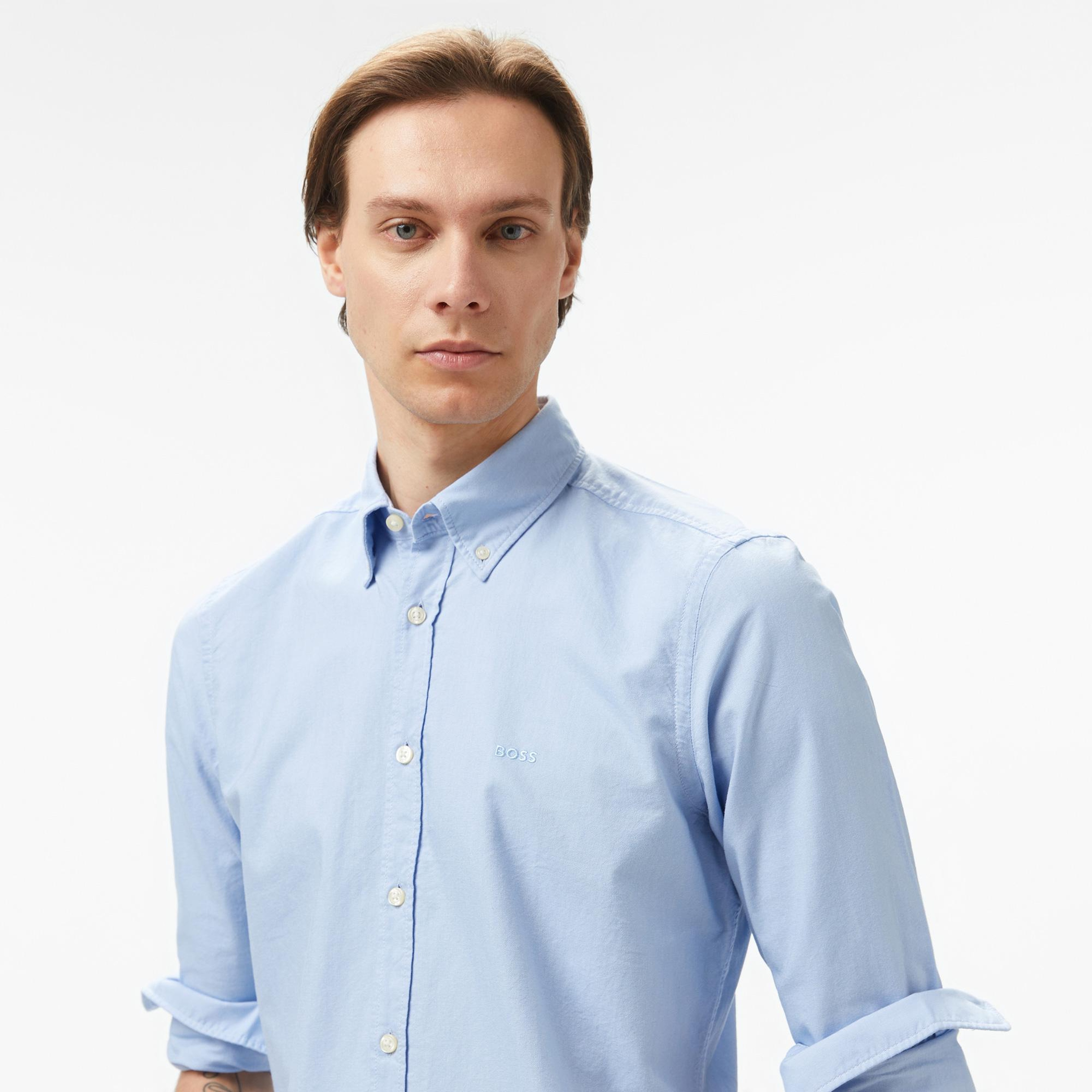 Boss Rickert Erkek Mavi Gömlek