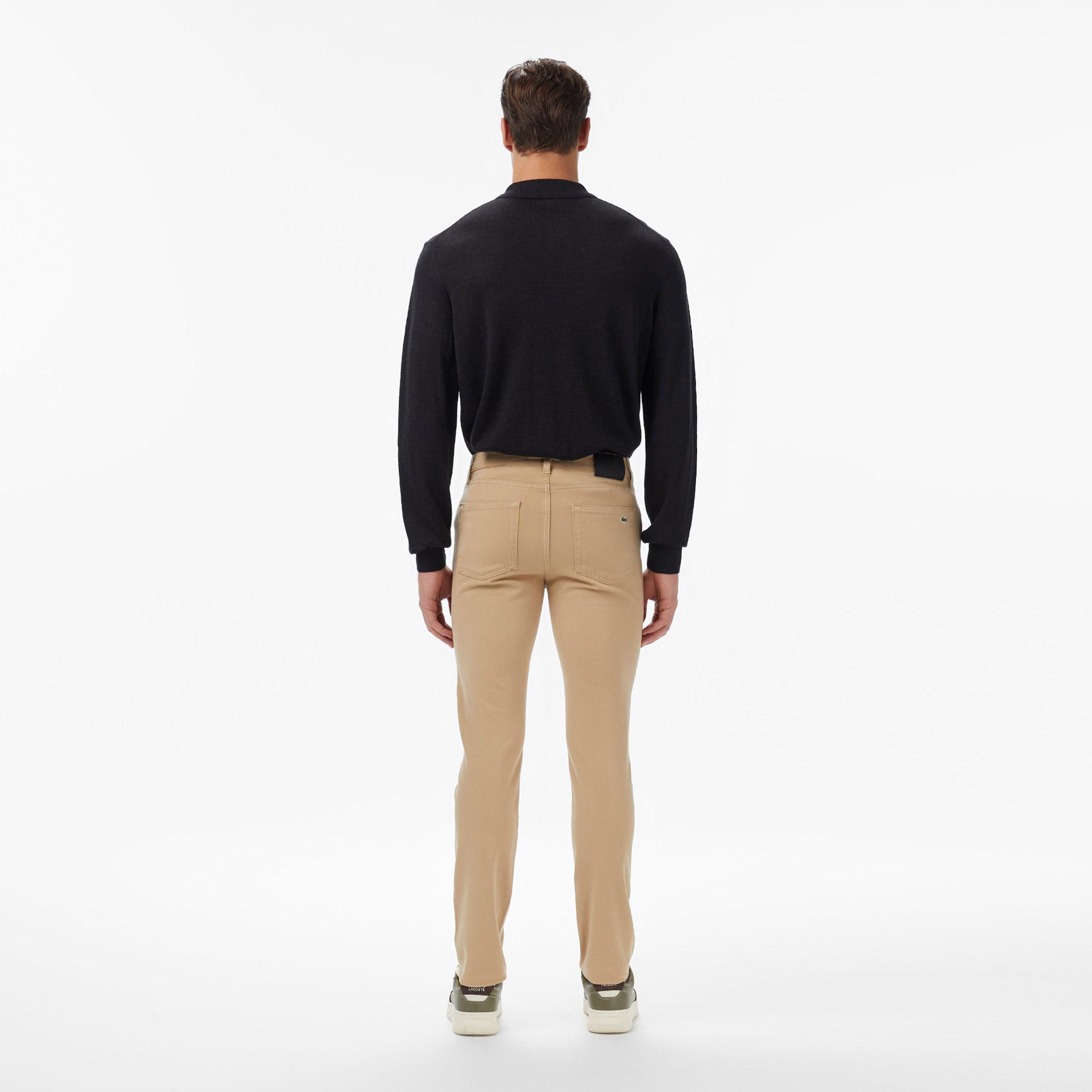Lacoste Erkek Slim Fit Bej Jean Pantolon