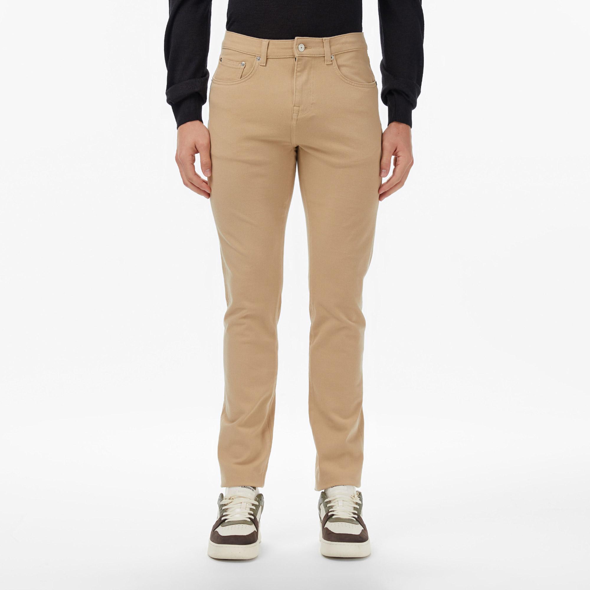 Lacoste Erkek Slim Fit Bej Jean Pantolon