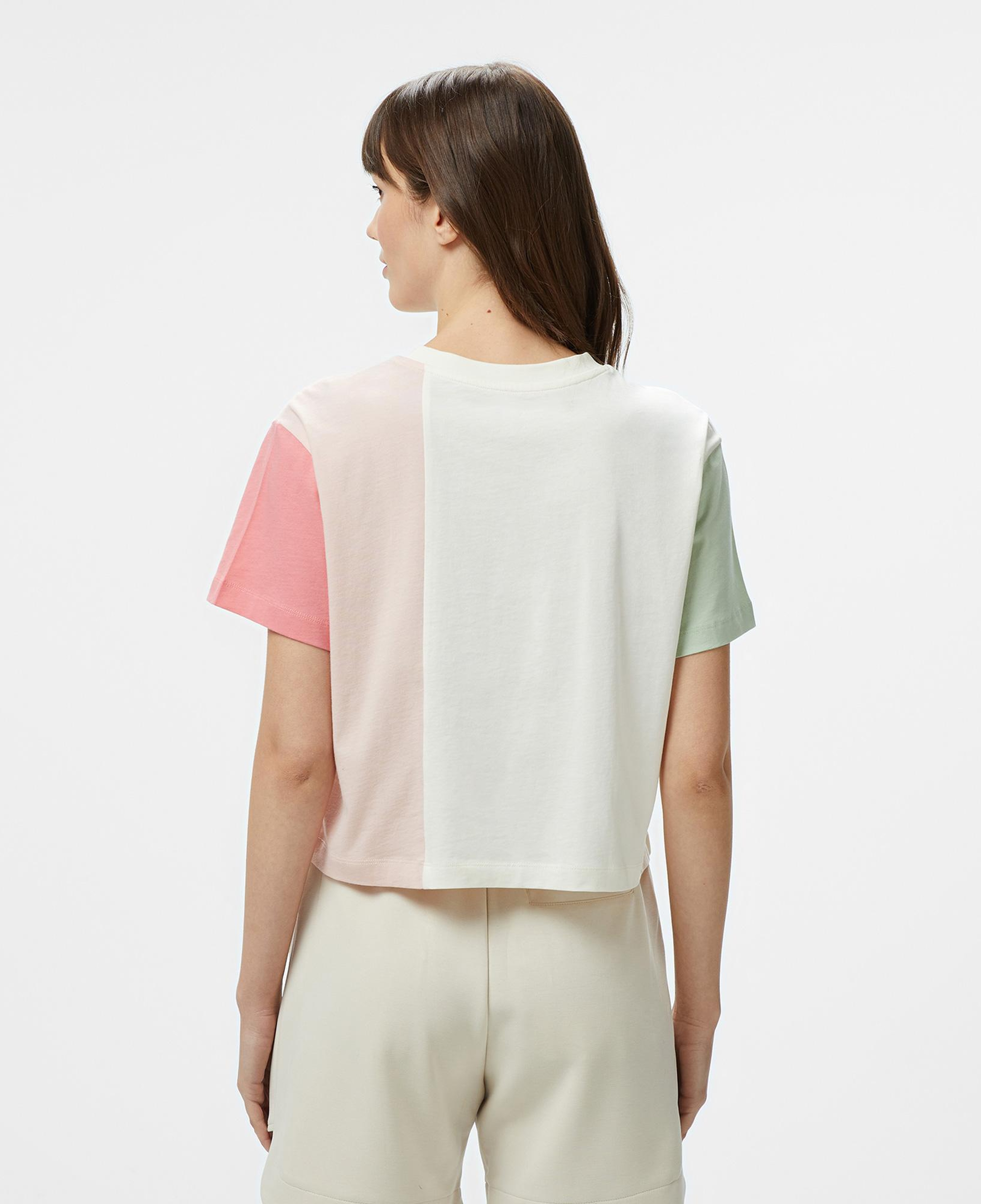 Nautica Kadın Pembe Regular Fit Renk Bloklu T-Shirt