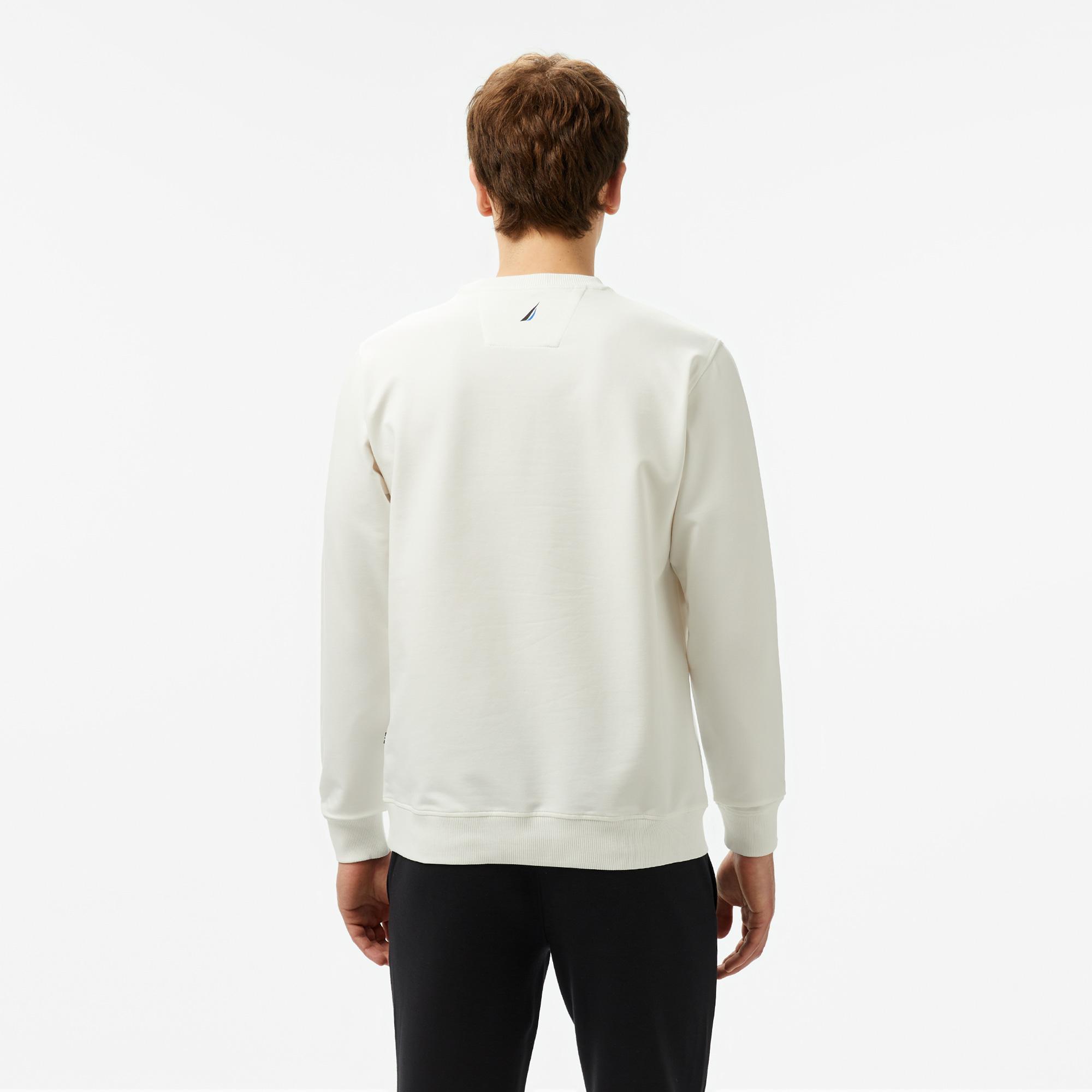 Nautica Erkek Krem Rengi Regular Fit Sweatshirt