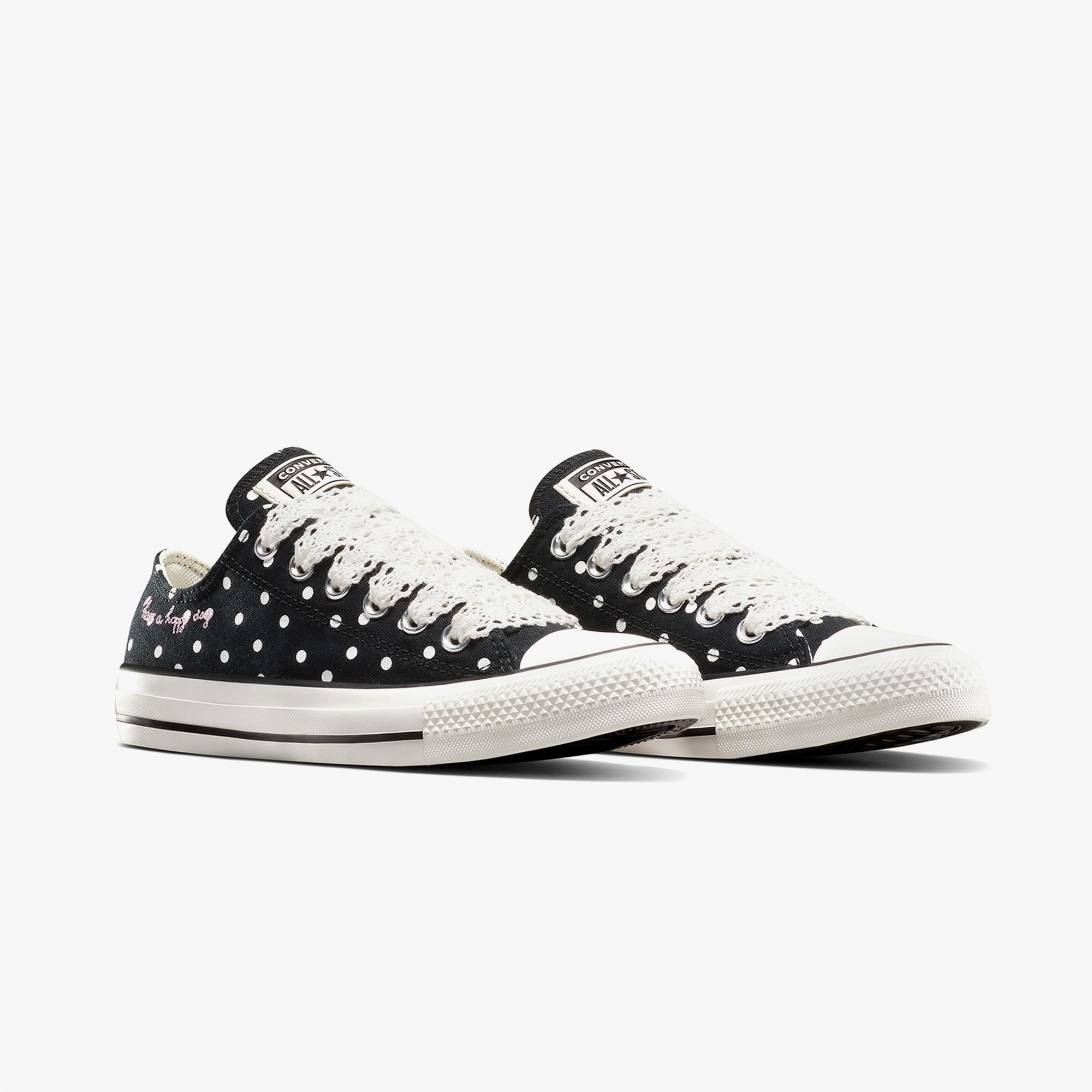 Converse Chuck Taylor All Star Polka Dots Kadın Siyah Sneaker