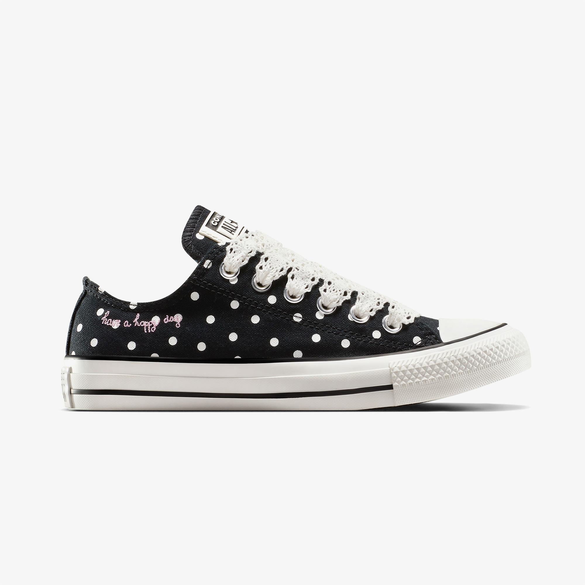 Converse Chuck Taylor All Star Polka Dots Kadın Siyah Sneaker