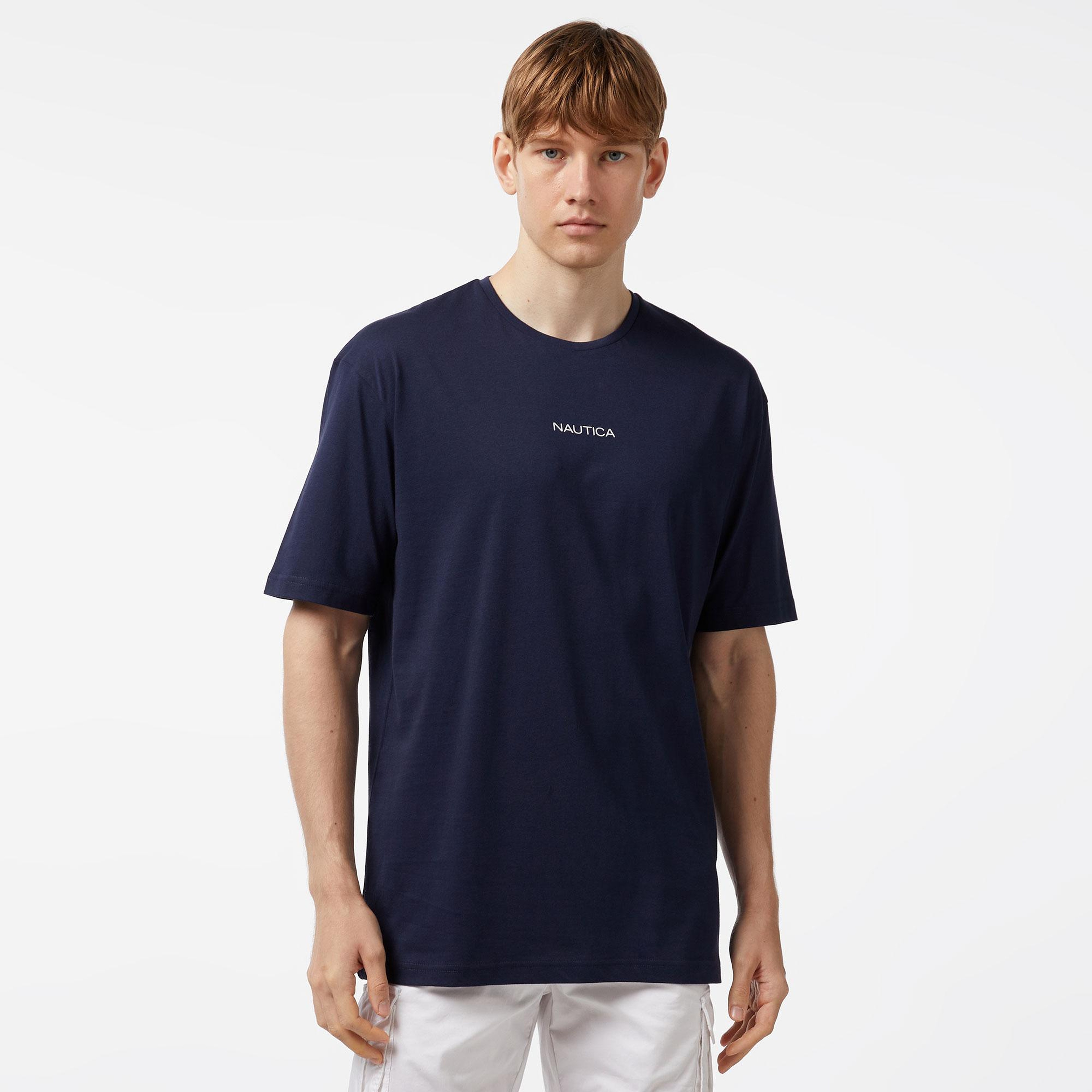 Nautica Erkek Lacivert Oversize T-Shirt