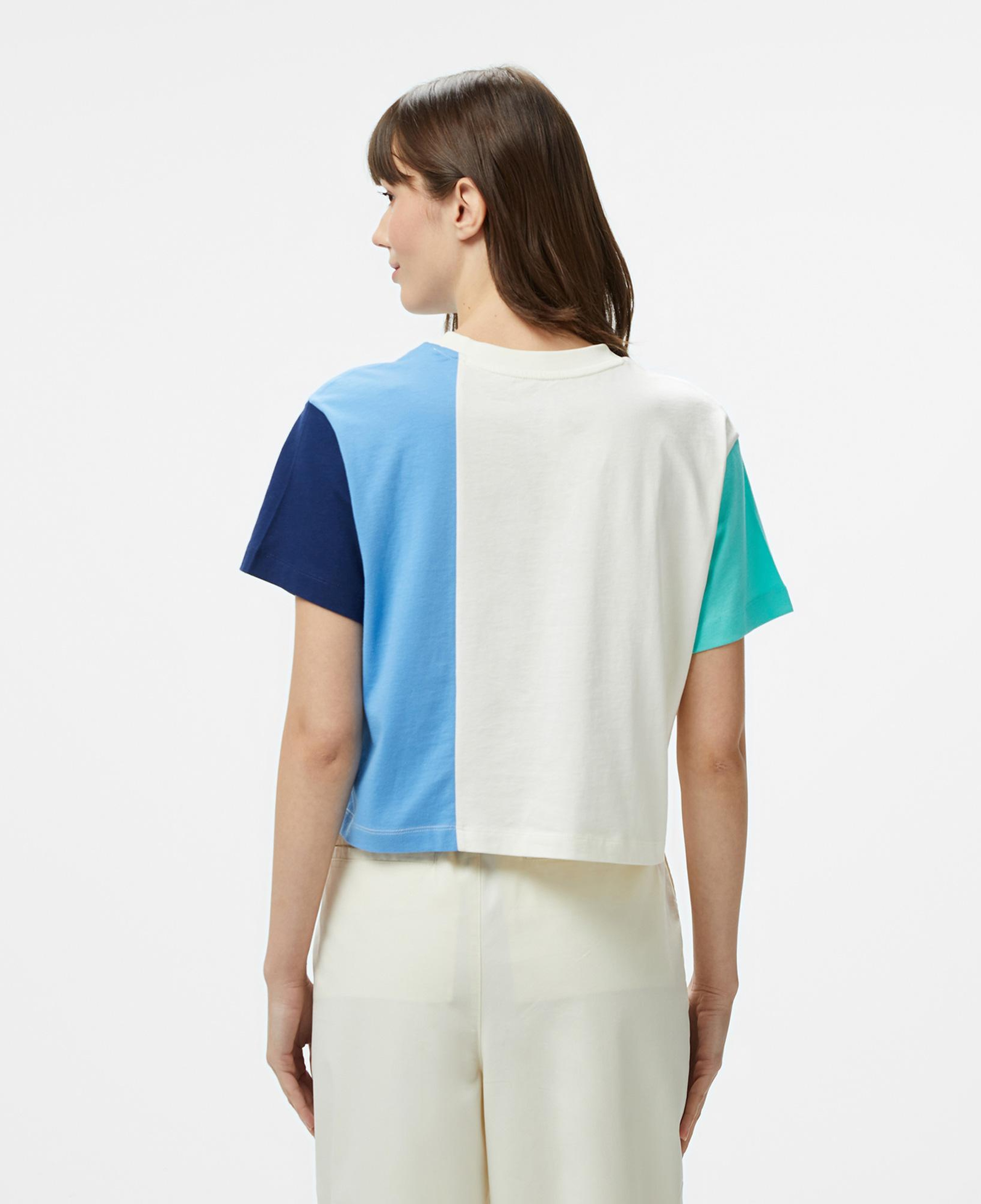 Nautica Kadın Mavi Regular Fit Renk Bloklu T-Shirt