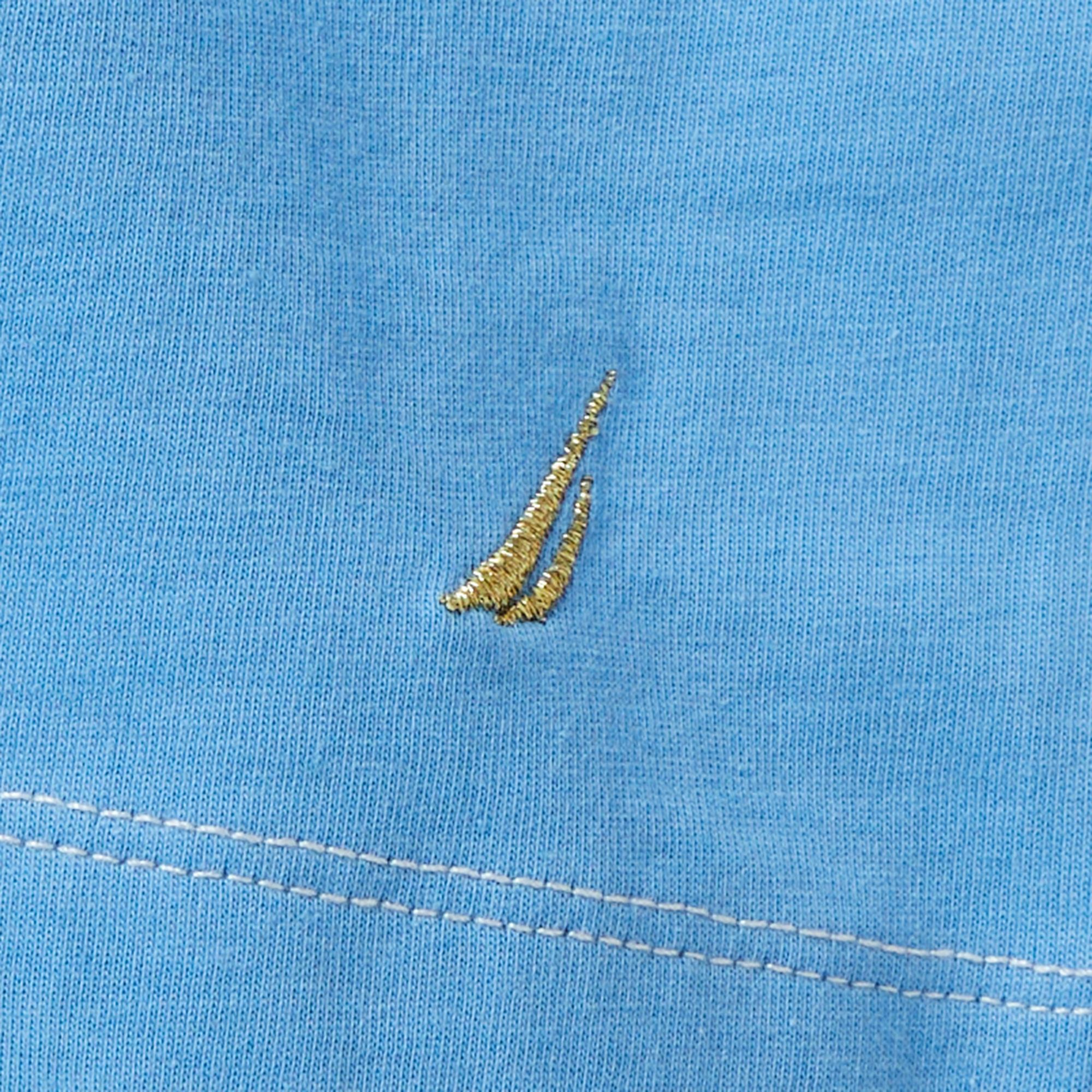 Nautica Kadın Mavi Regular Fit Renk Bloklu T-Shirt