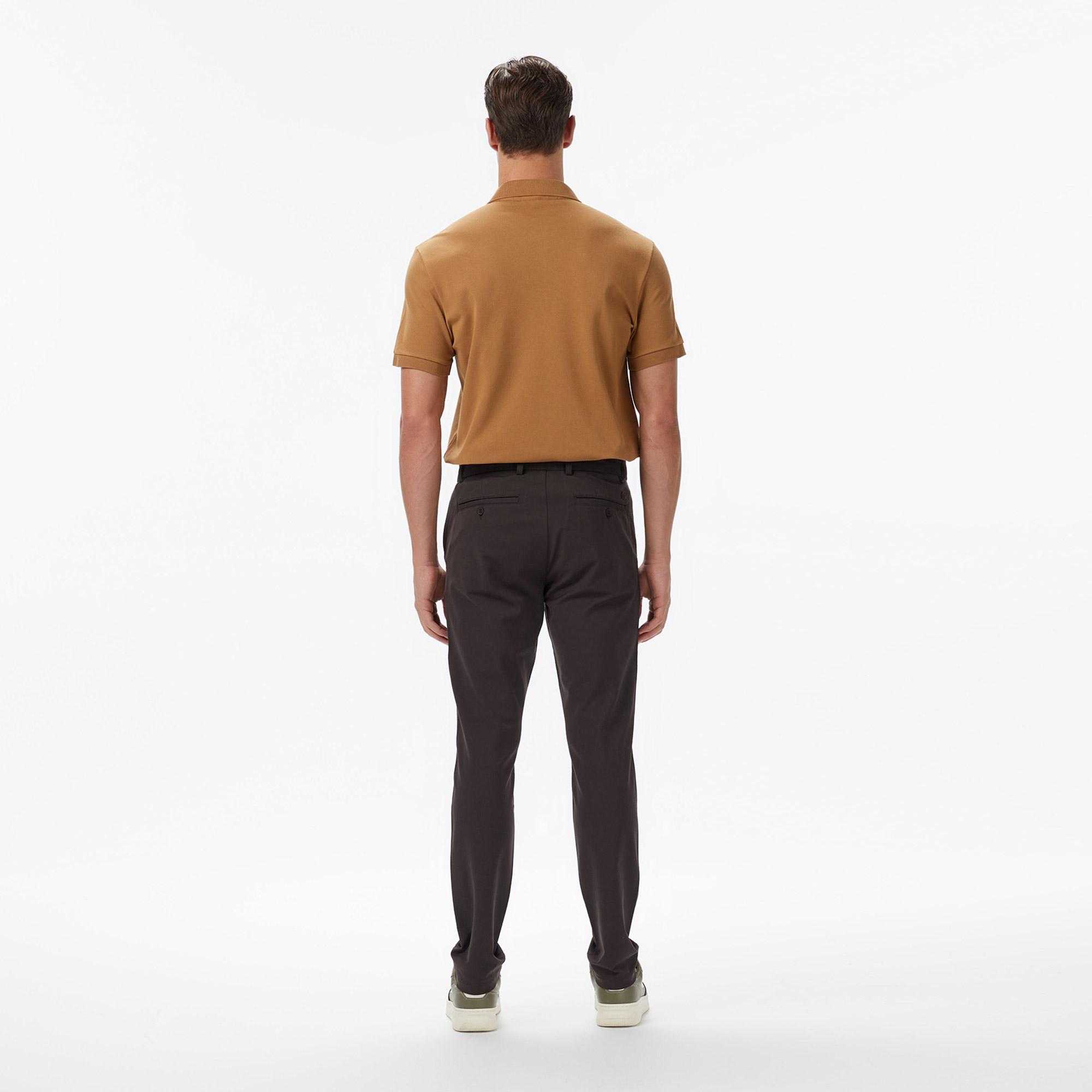Lacoste Erkek Slim Fit Kahverengi Chino Pantolon