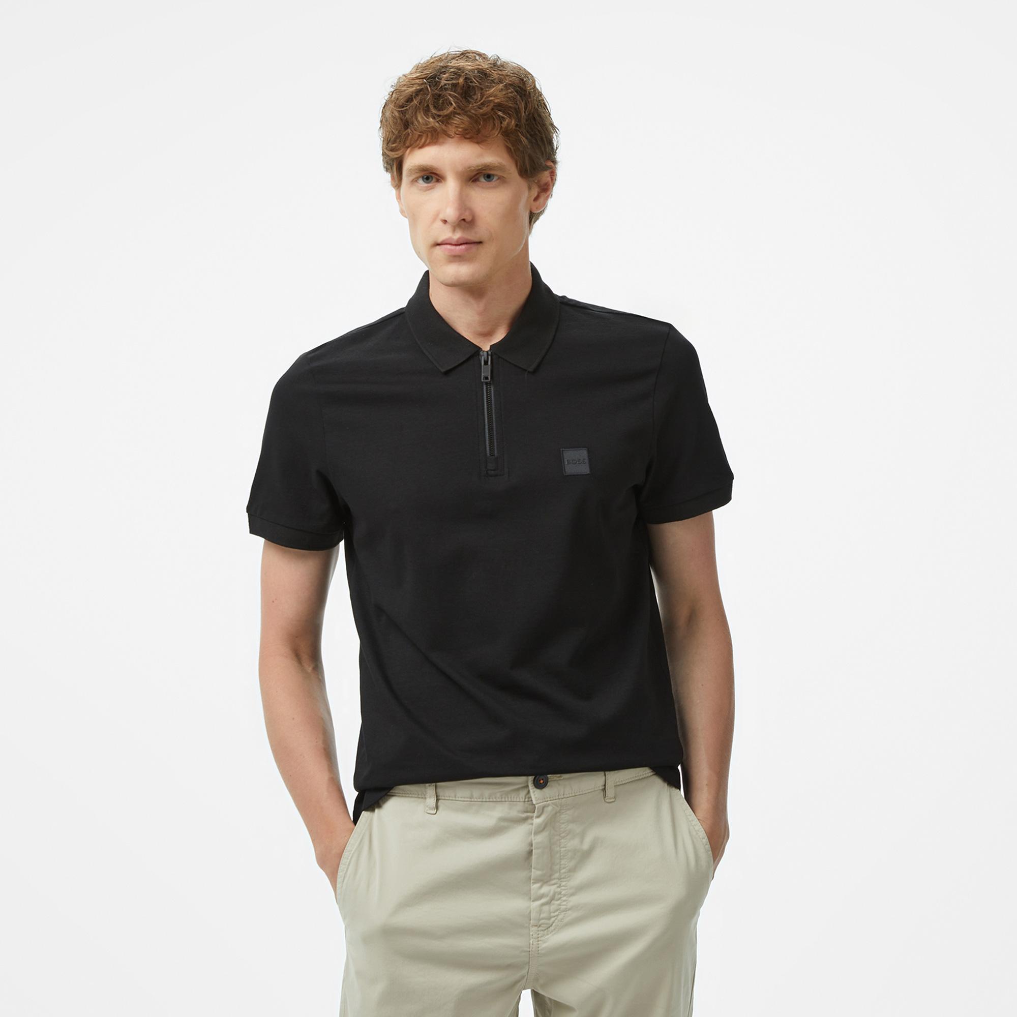 Boss Passerzip Erkek Siyah Polo