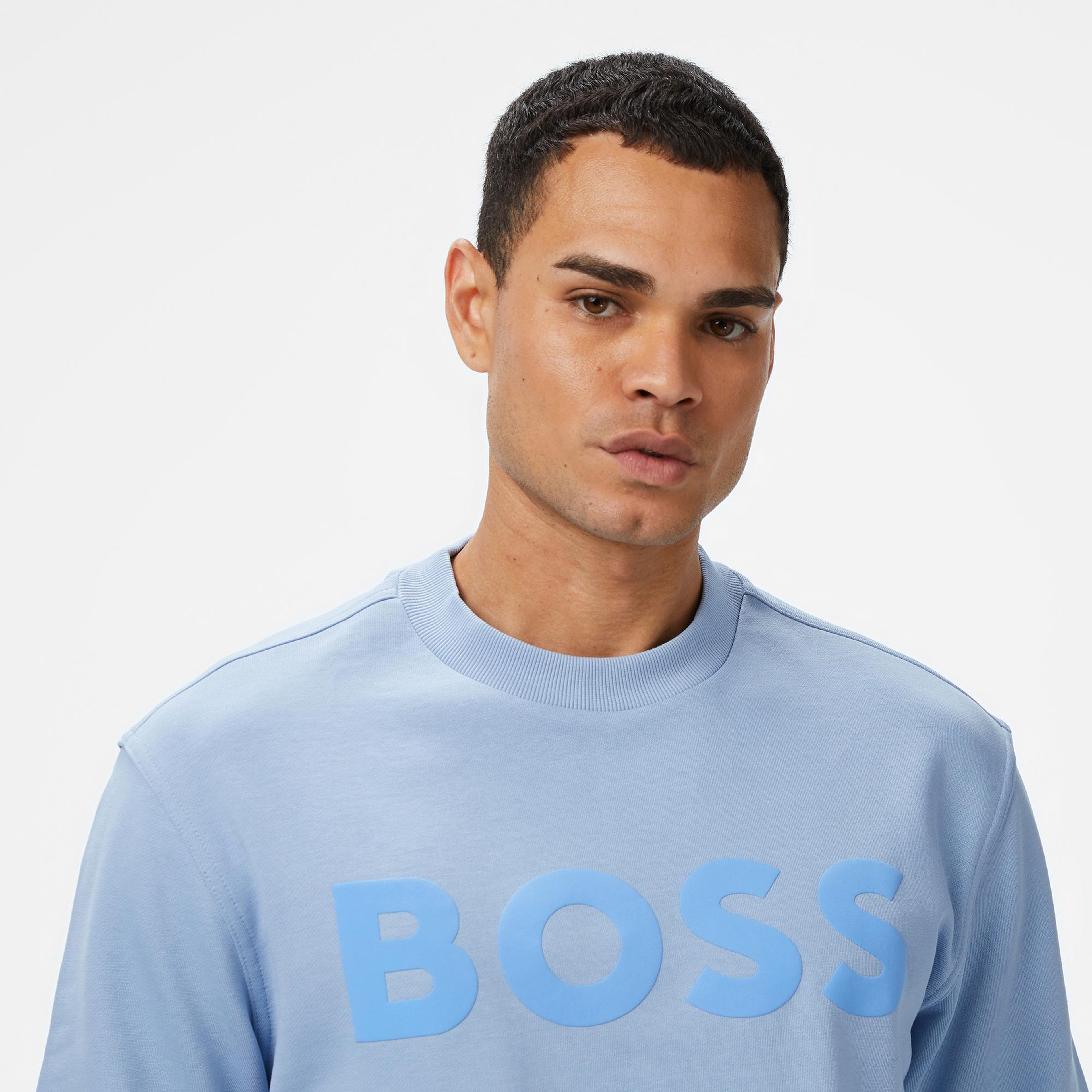 Boss Erkek Açık Mavi Sweatshirt