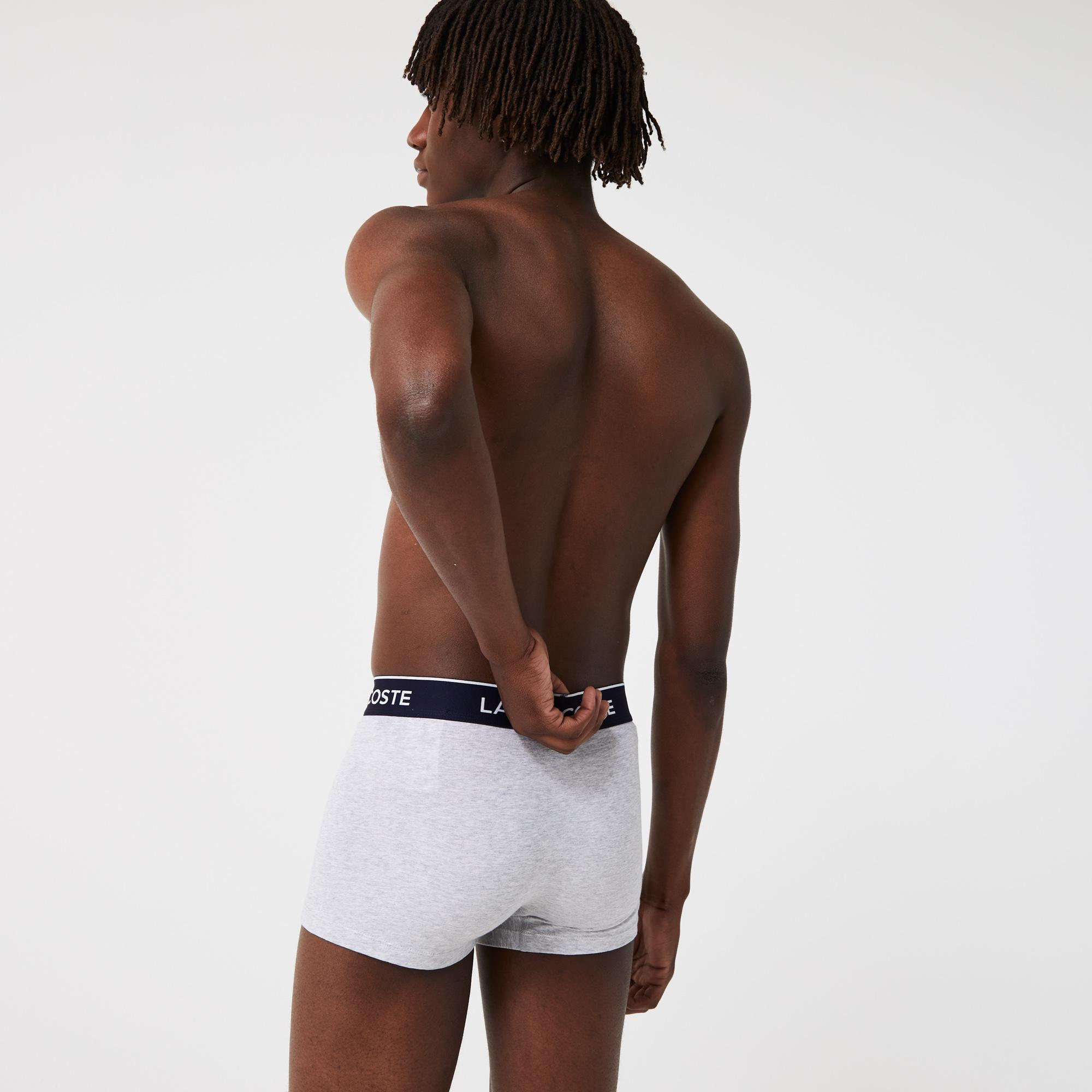 Lacoste Erkek 3'lü Gri Boxer