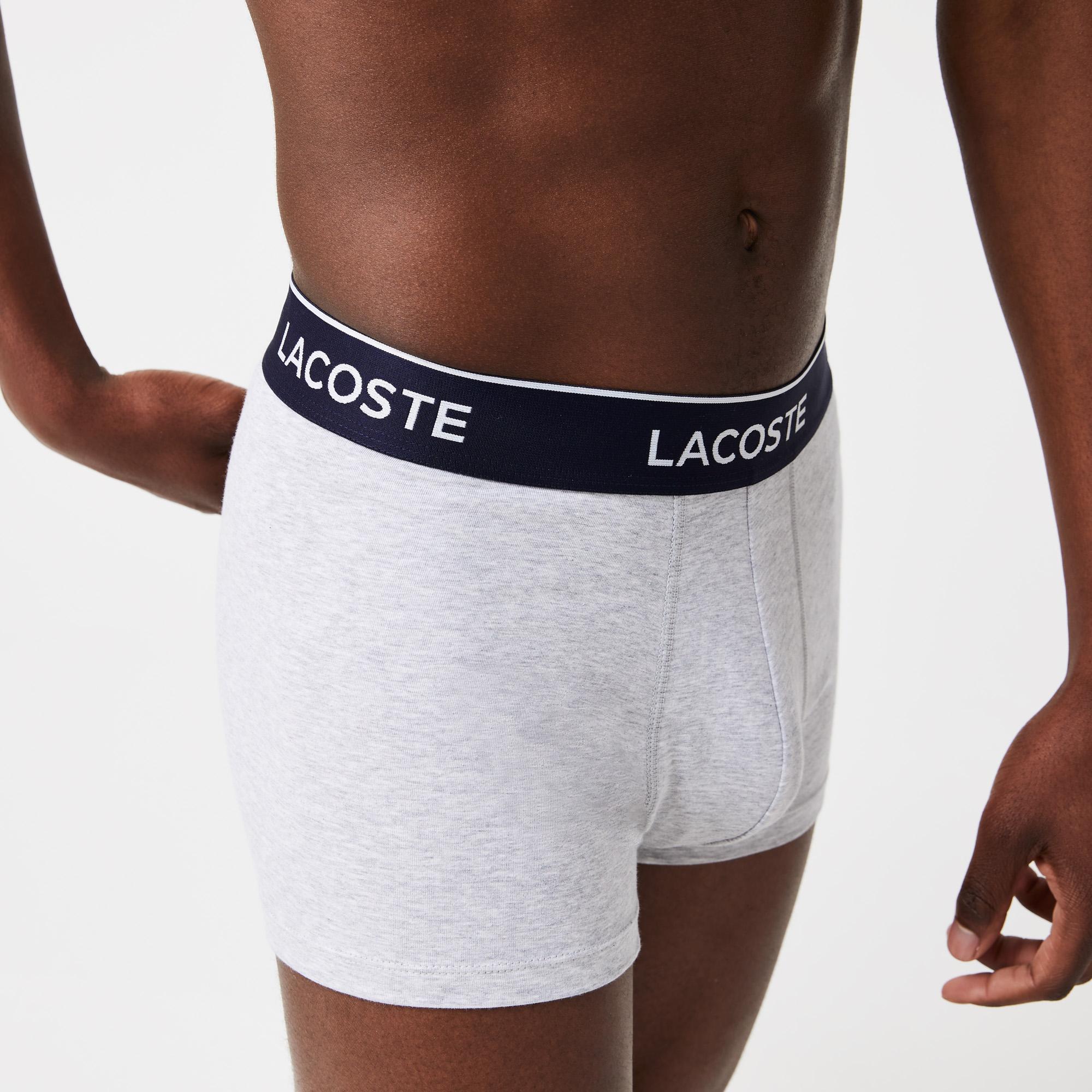 Lacoste Erkek 3'lü Gri Boxer