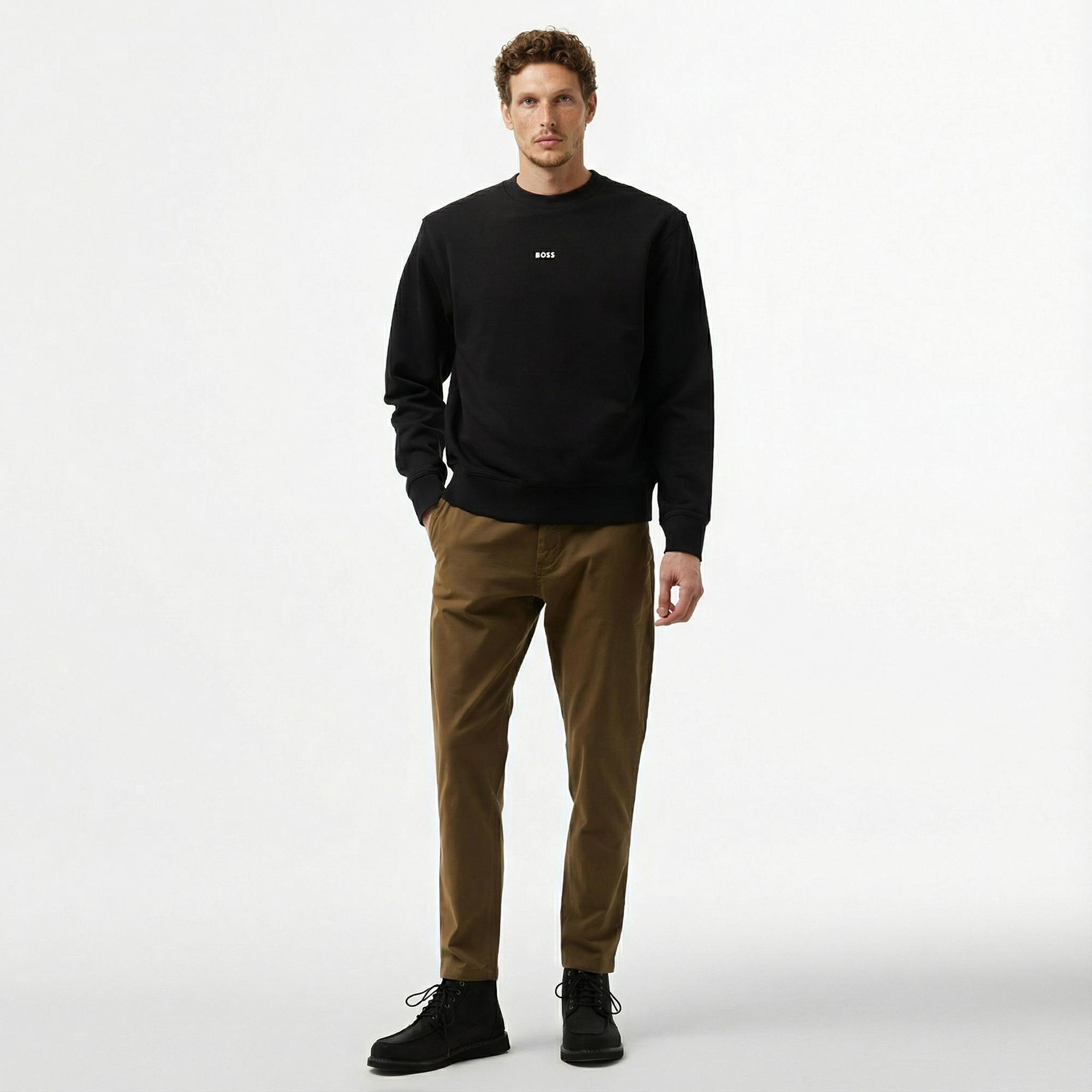 Boss Erkek Siyah Sweatshirt