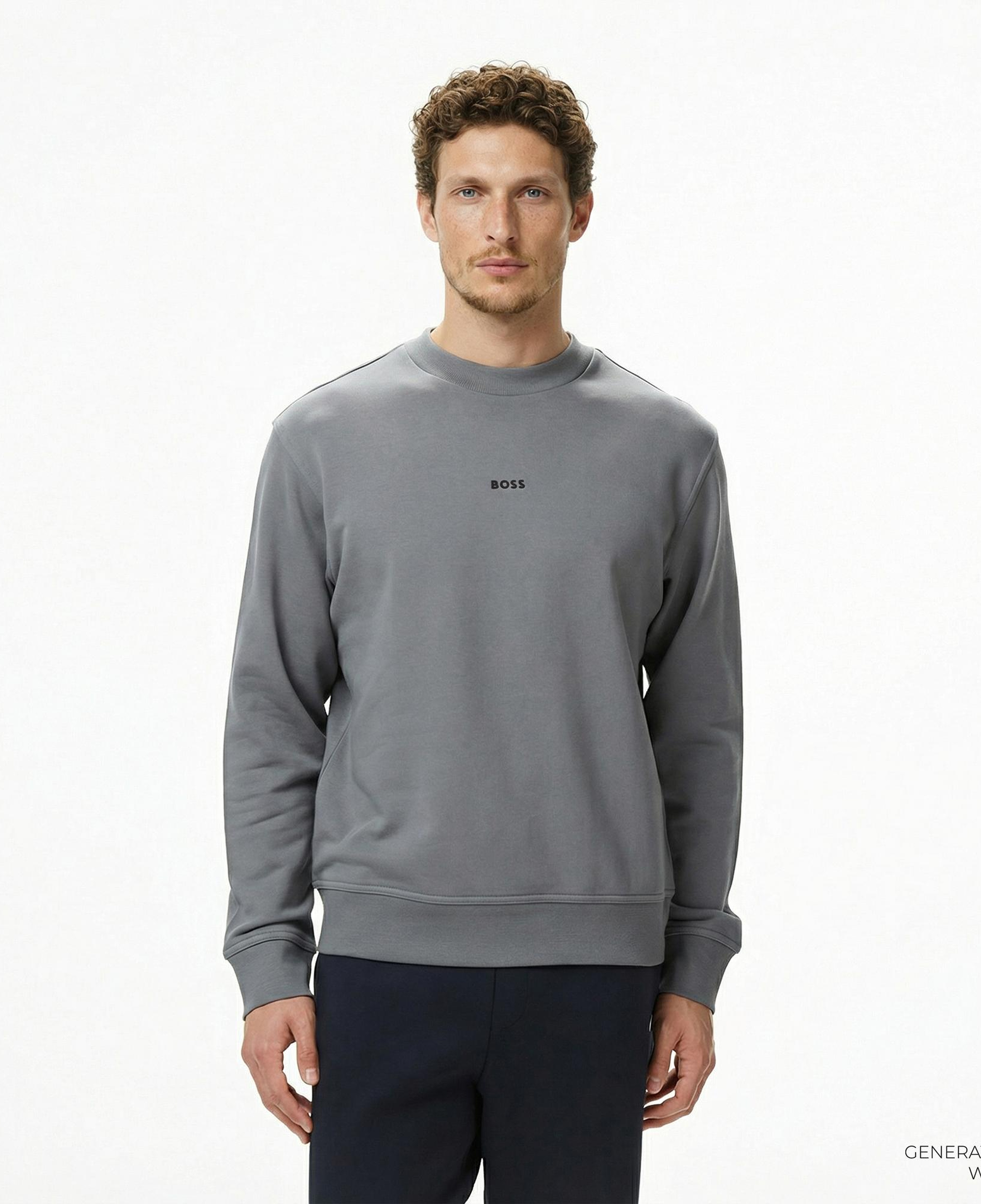 Boss Erkek Gri Sweatshirt