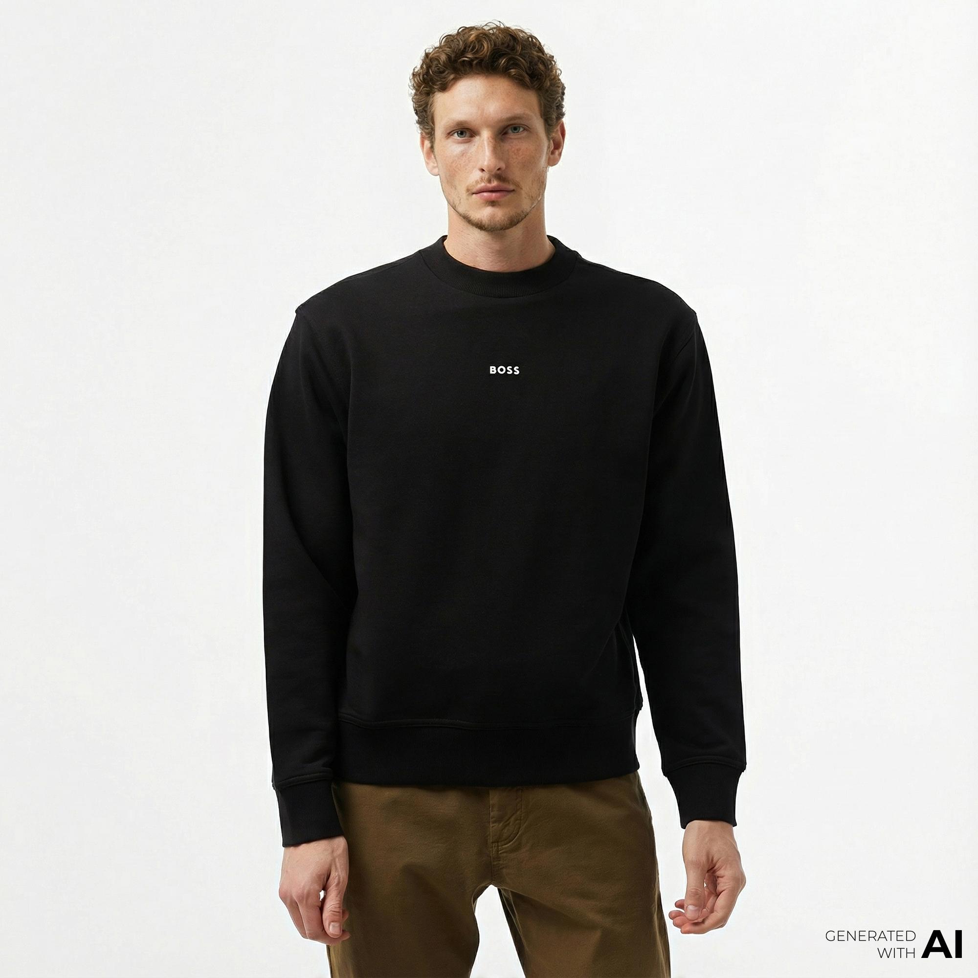 Boss Erkek Siyah Sweatshirt