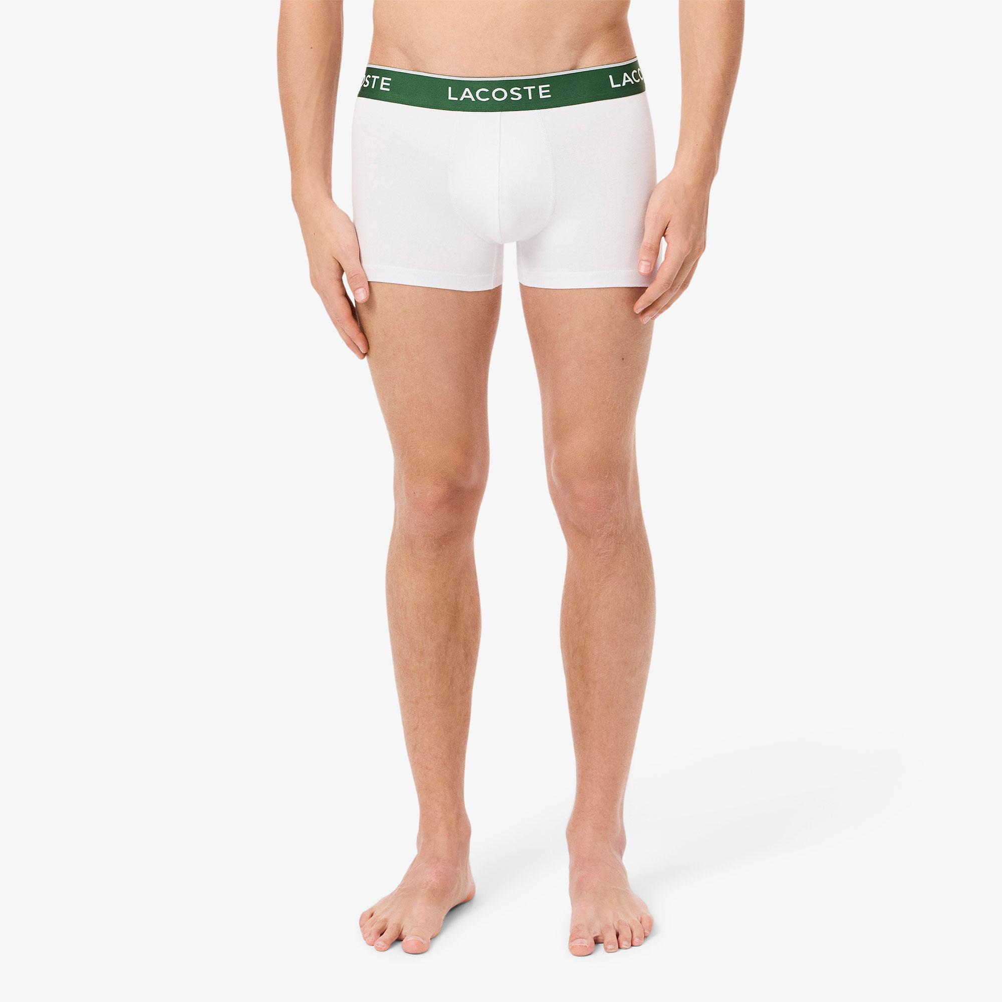 Lacoste Erkek 3'lü Beyaz Boxer
