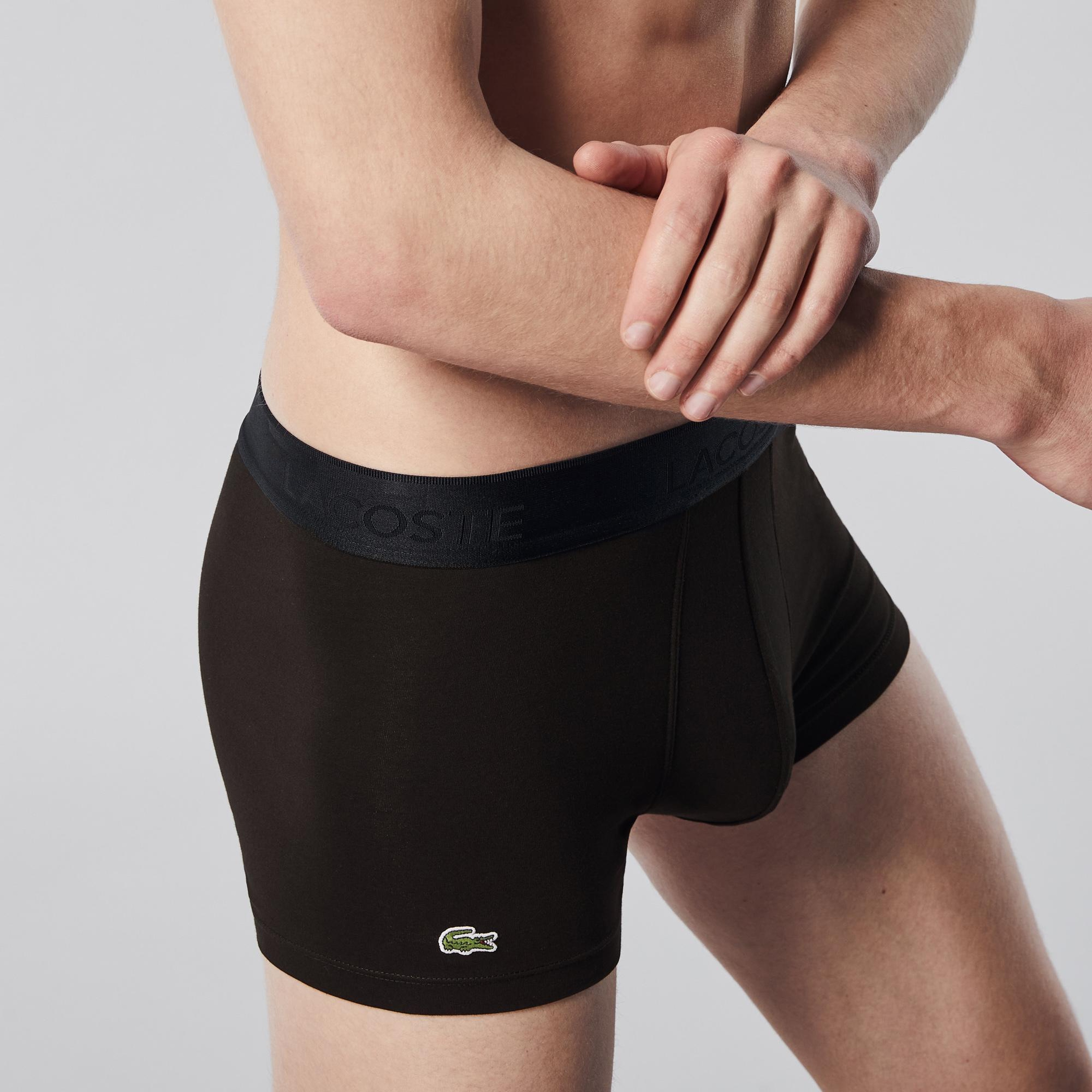 Lacoste Erkek 3'lü Siyah Boxer