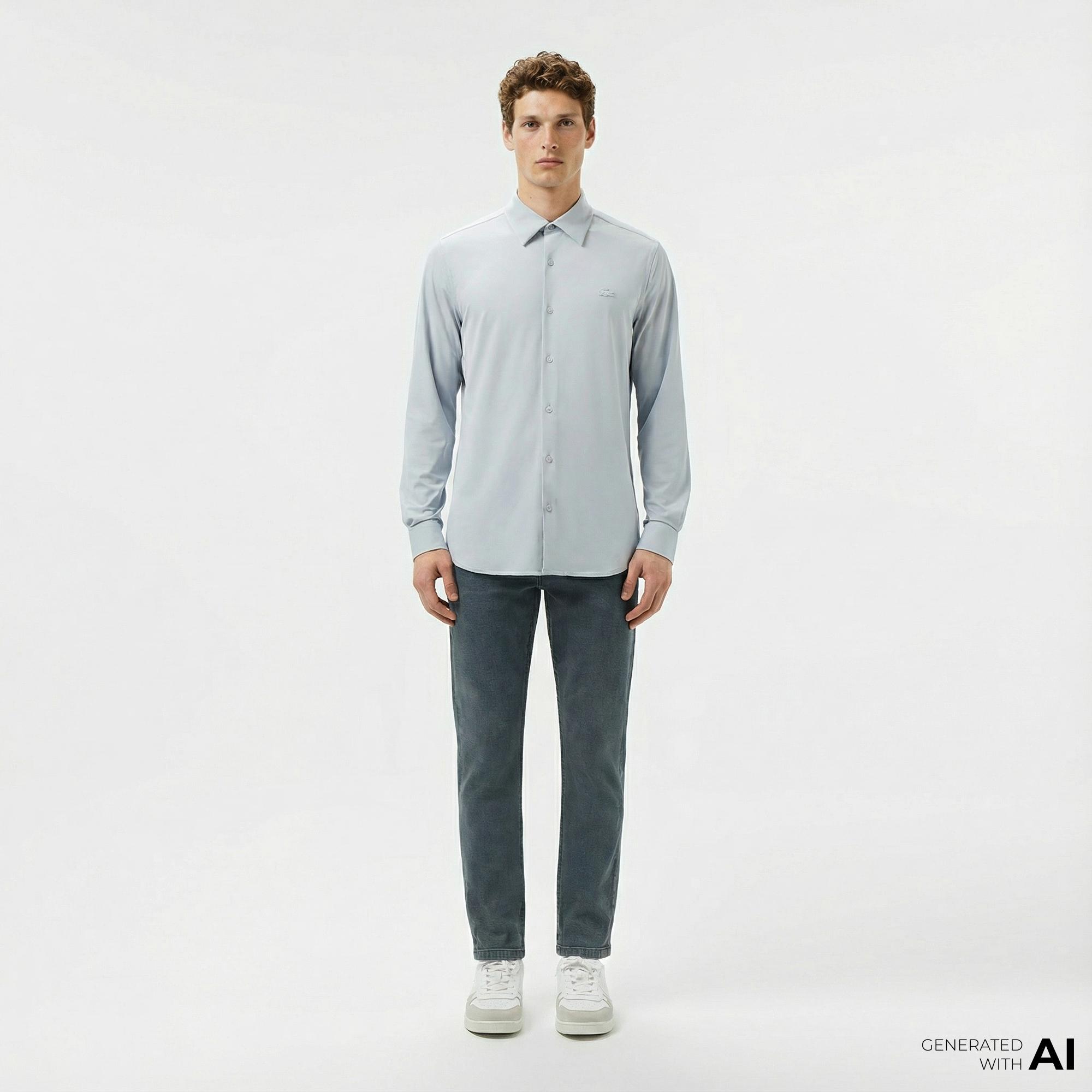 Lacoste Erkek Slim Fit Lacivert Jean Pantolon