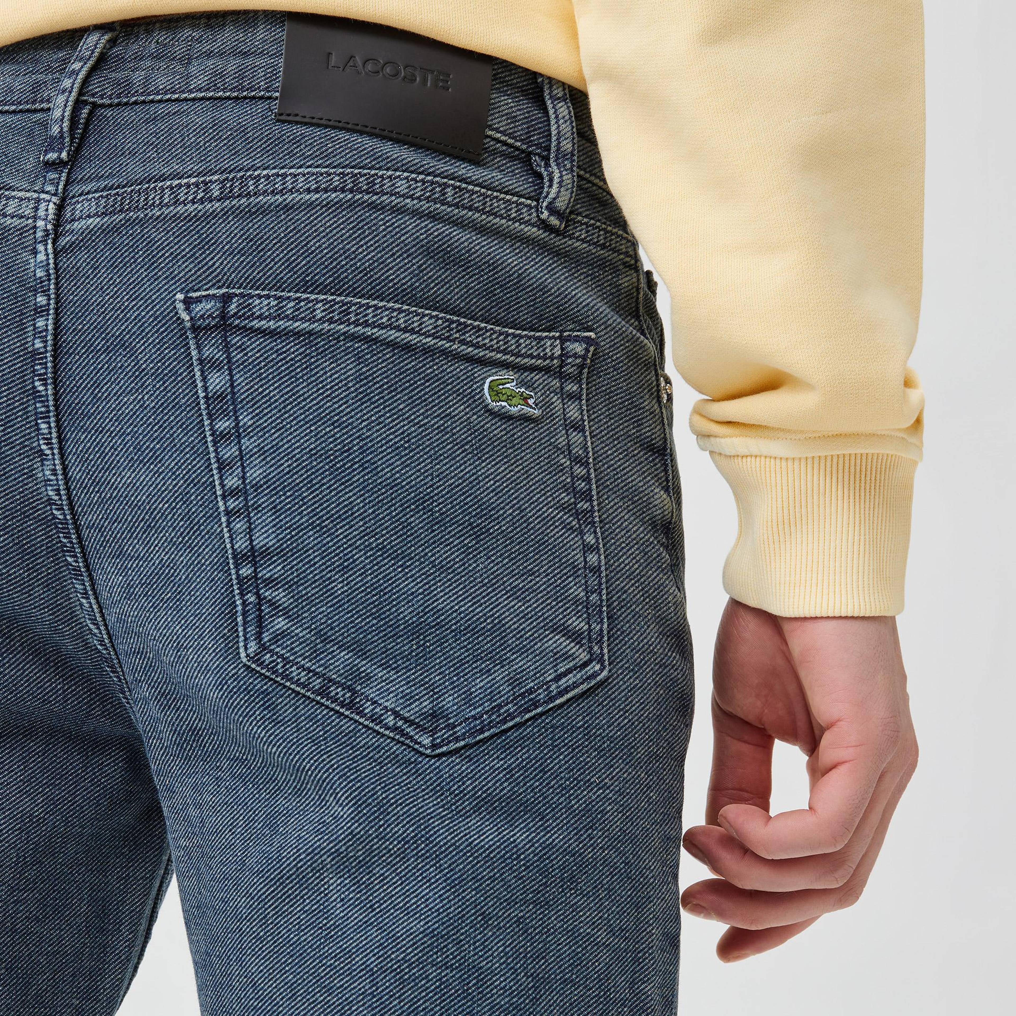 Lacoste Erkek Slim Fit Lacivert Jean Pantolon