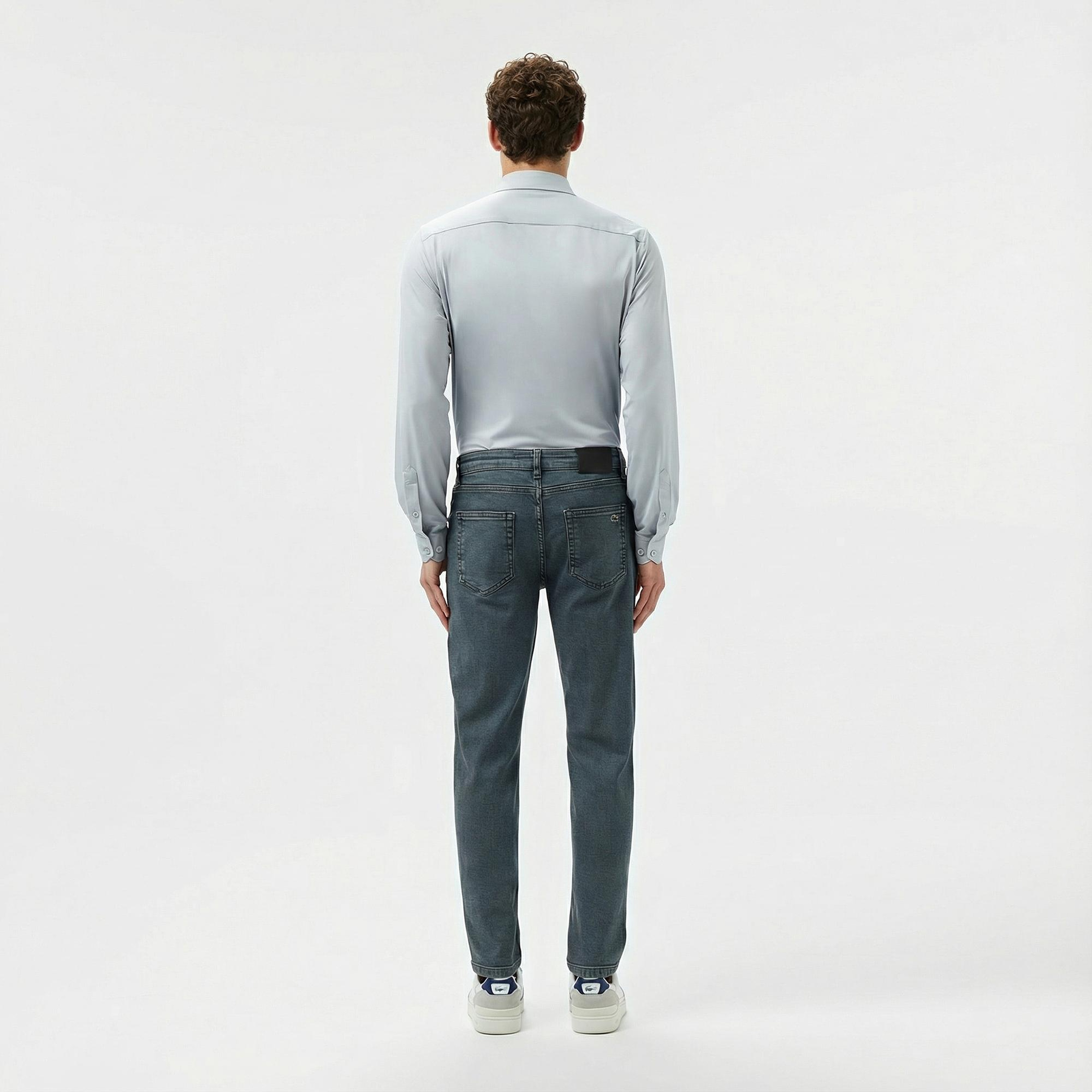 Lacoste Erkek Slim Fit Lacivert Jean Pantolon