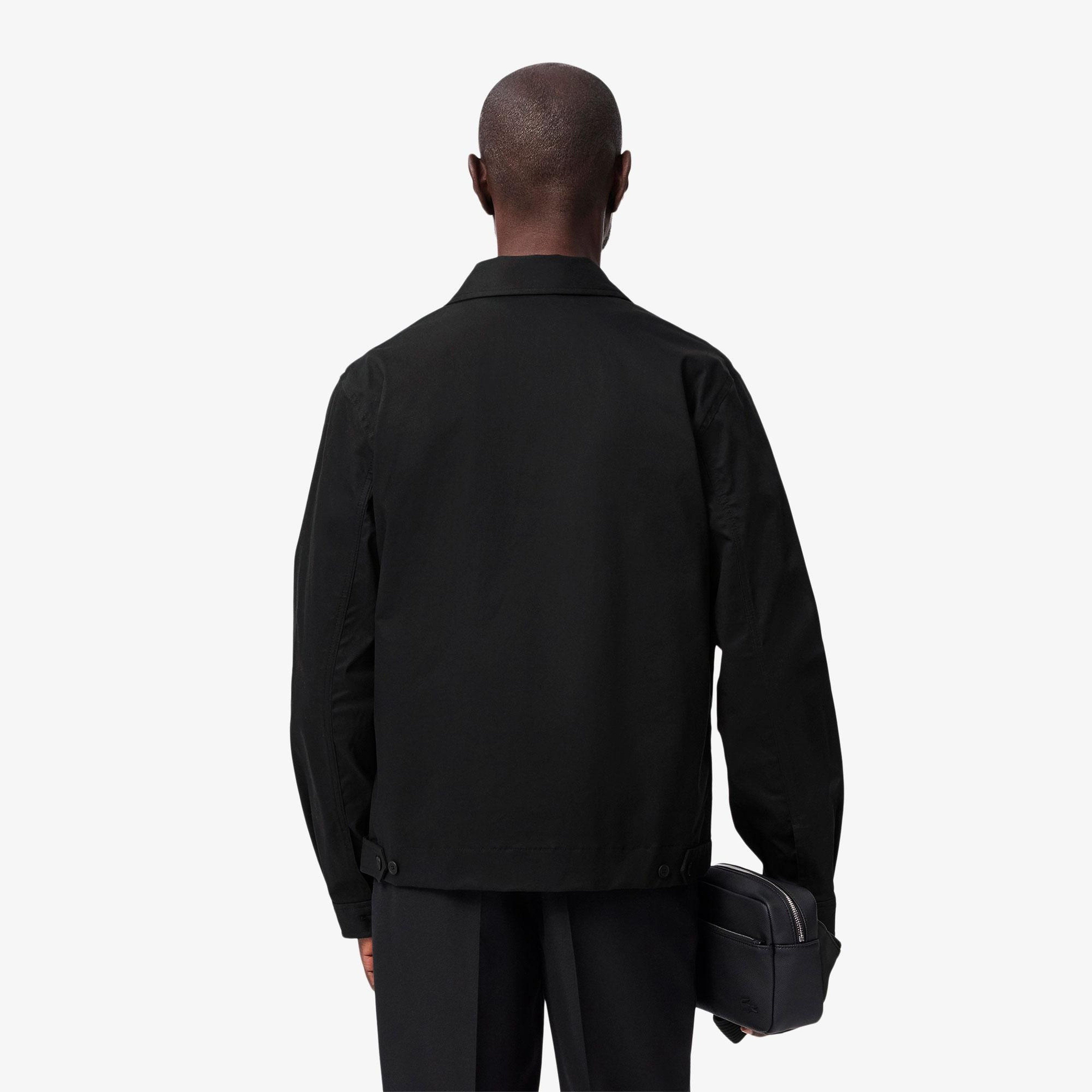 Lacoste Erkek Gömlek Yaka Siyah Ceket