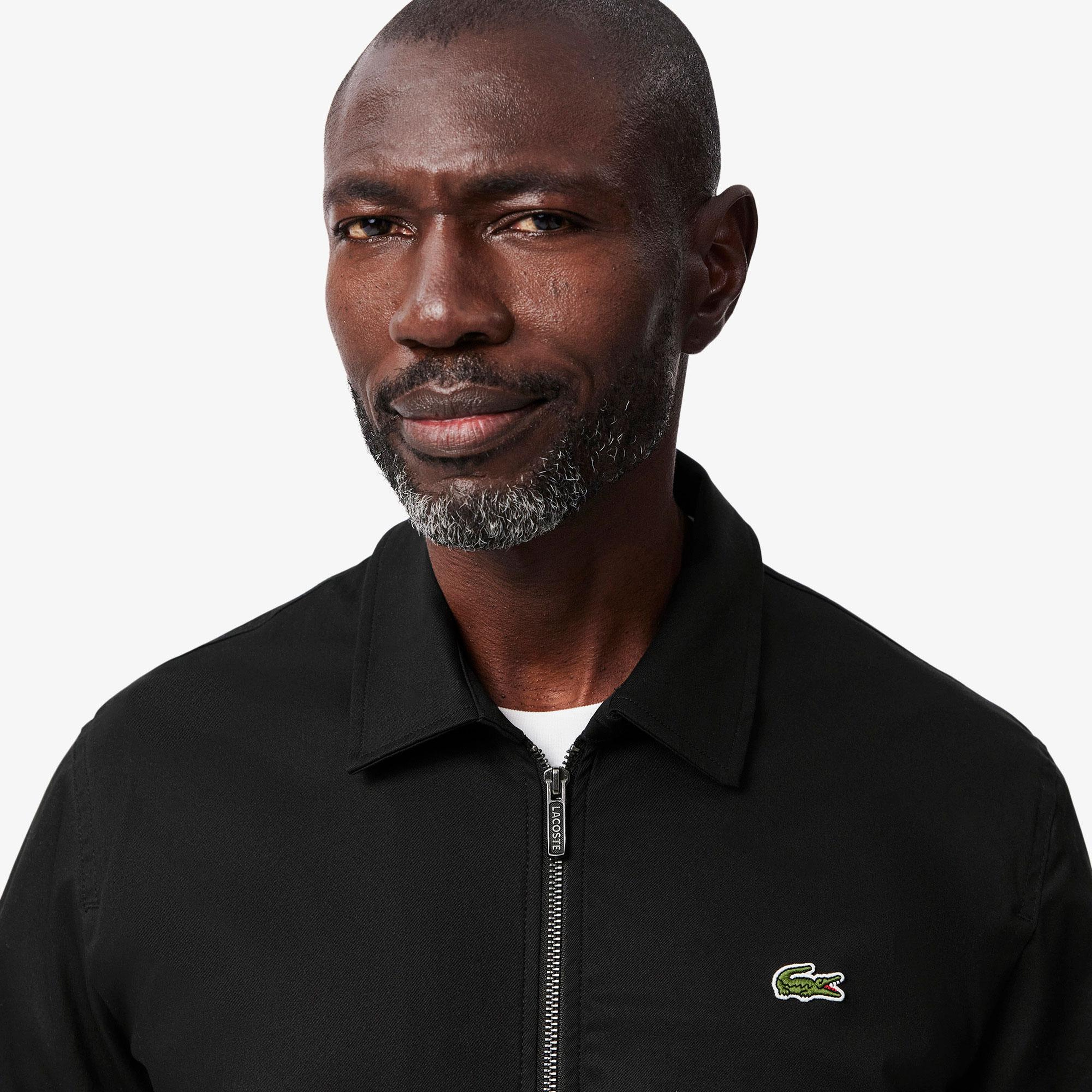 Lacoste Erkek Gömlek Yaka Siyah Ceket