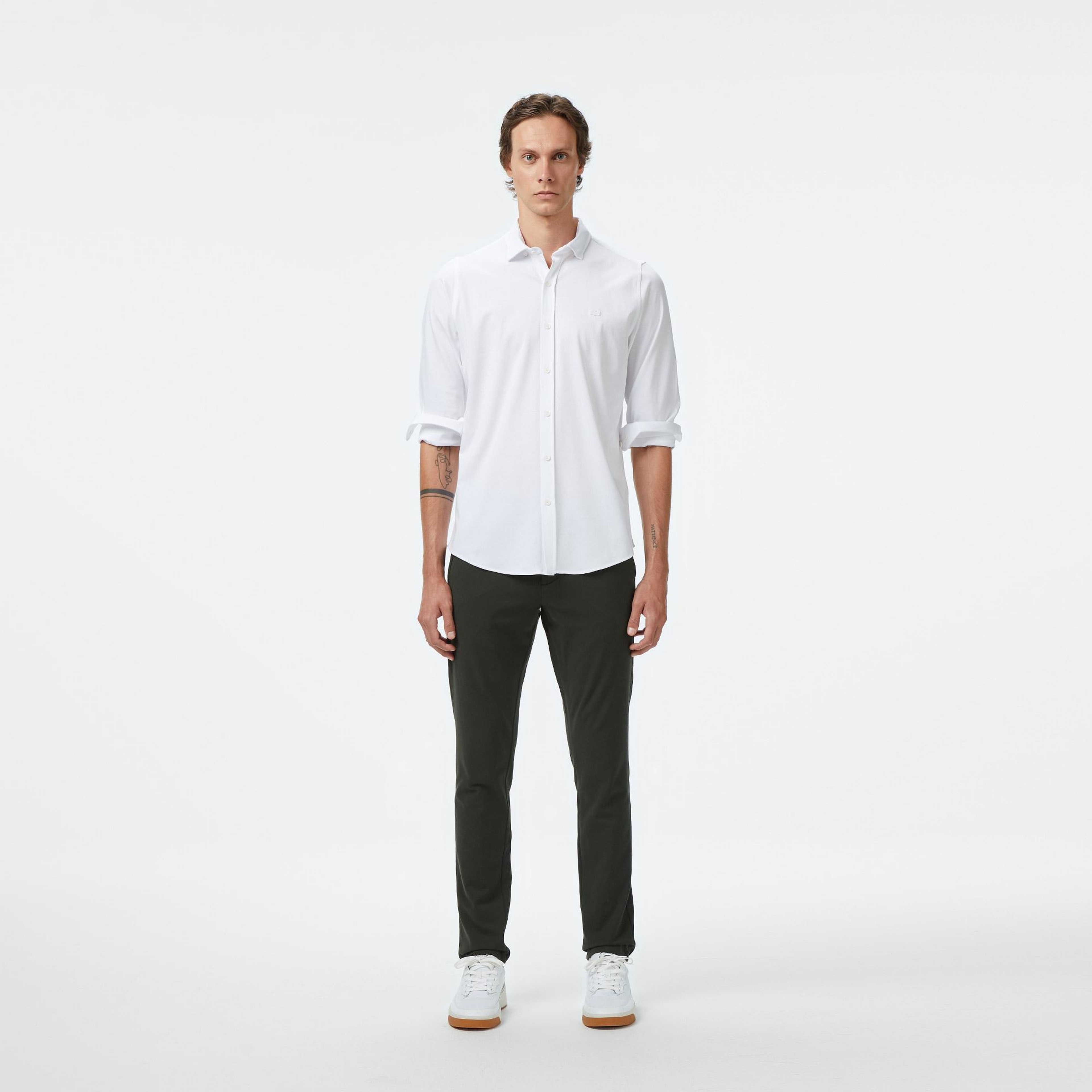 Lacoste Erkek Slim Fit Haki Chino Pantolon