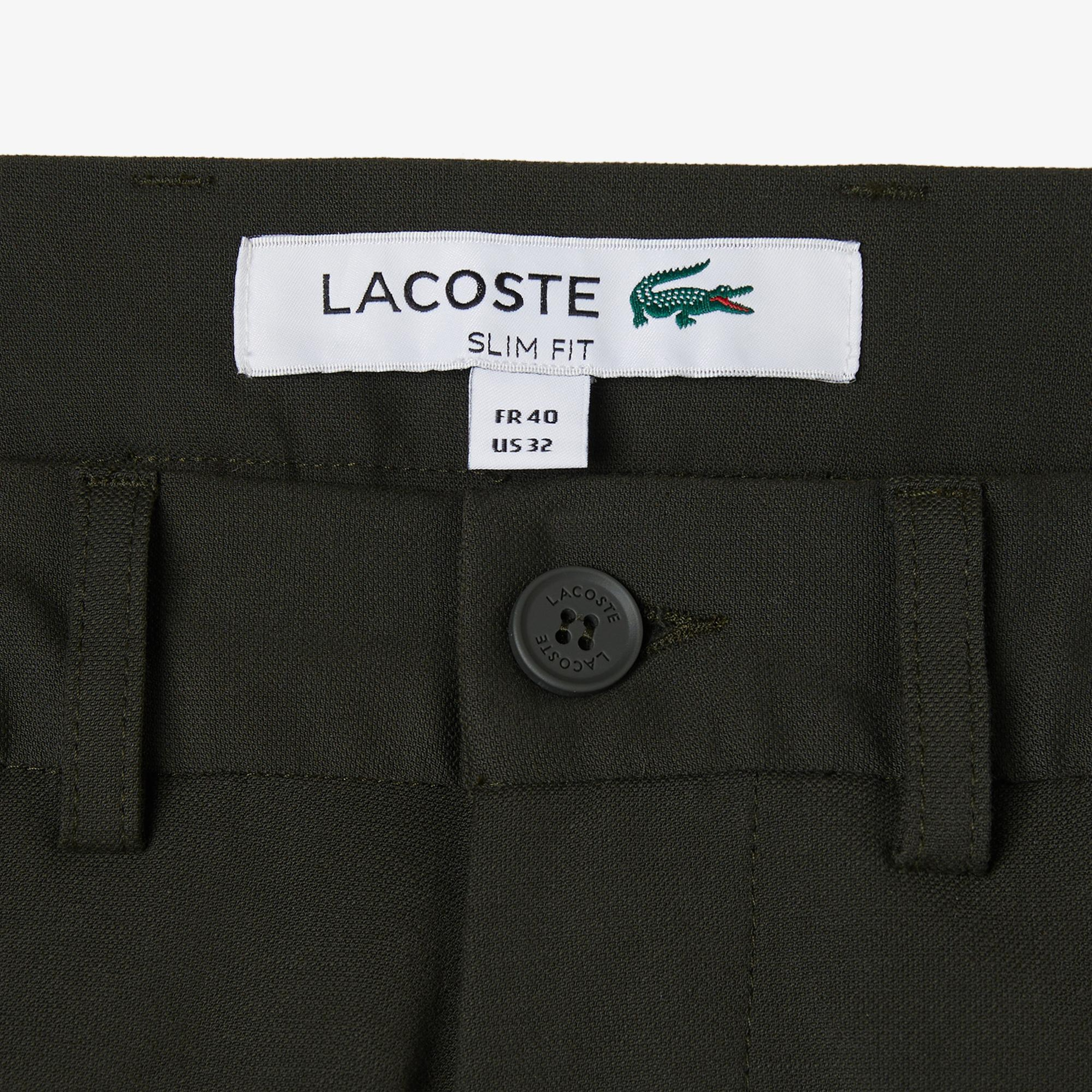 Lacoste Erkek Slim Fit Haki Chino Pantolon