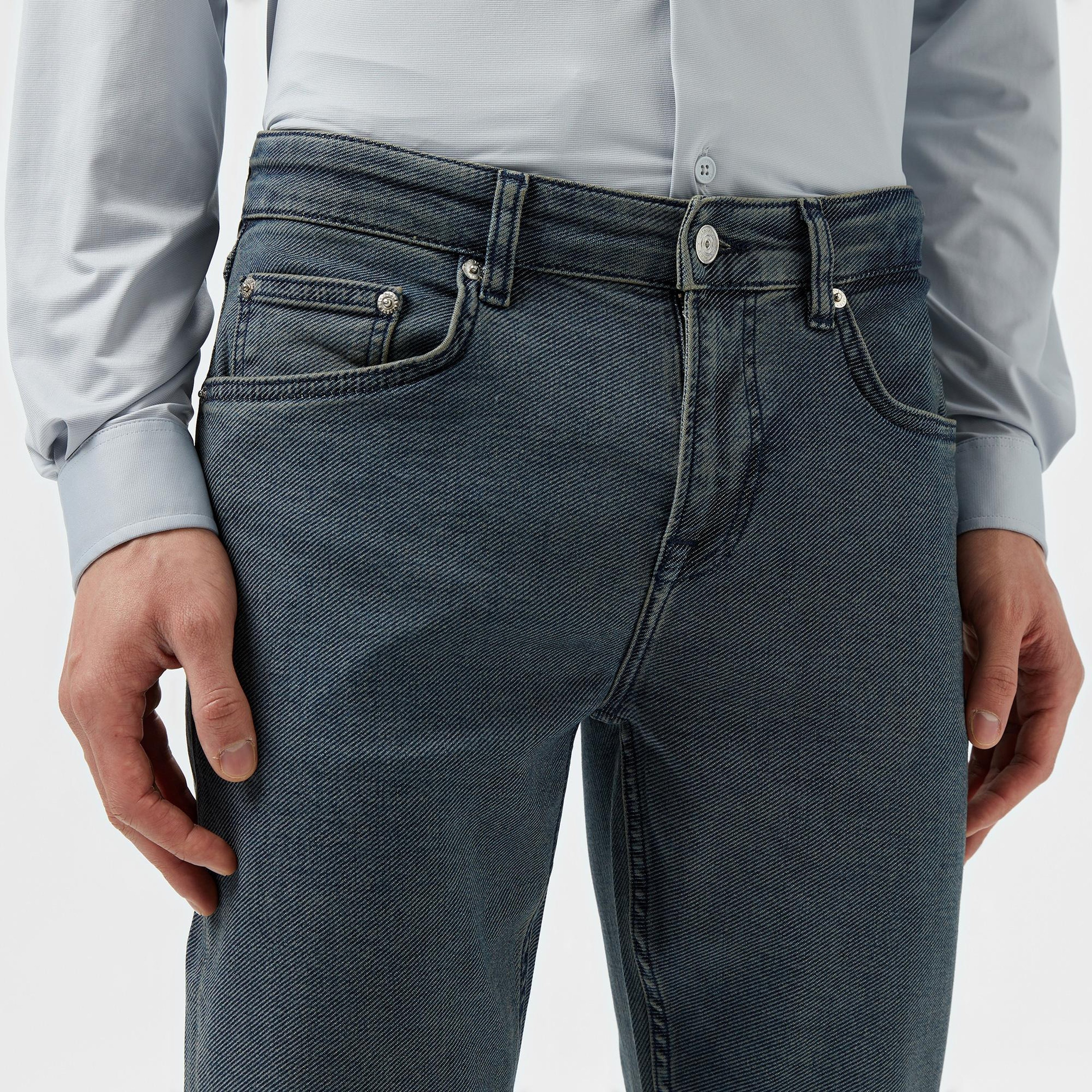 Lacoste Erkek Slim Fit Lacivert Jean Pantolon